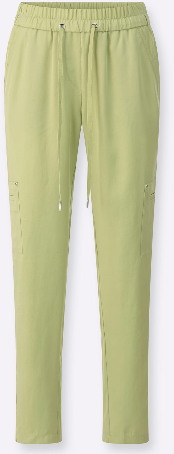 CASUAL LOOKS Women's Pull-On Trousers Lime Green Size 42 3