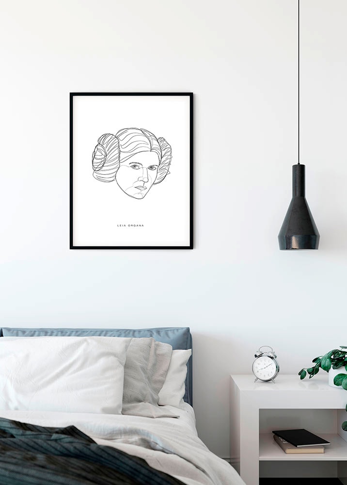 Komar Bild »Star Wars Classic Force Faces Leia« Star Wars 1 Stk. tlg. Wandbild zur Dekoration im Kinderzimmer - ohne Rahmen