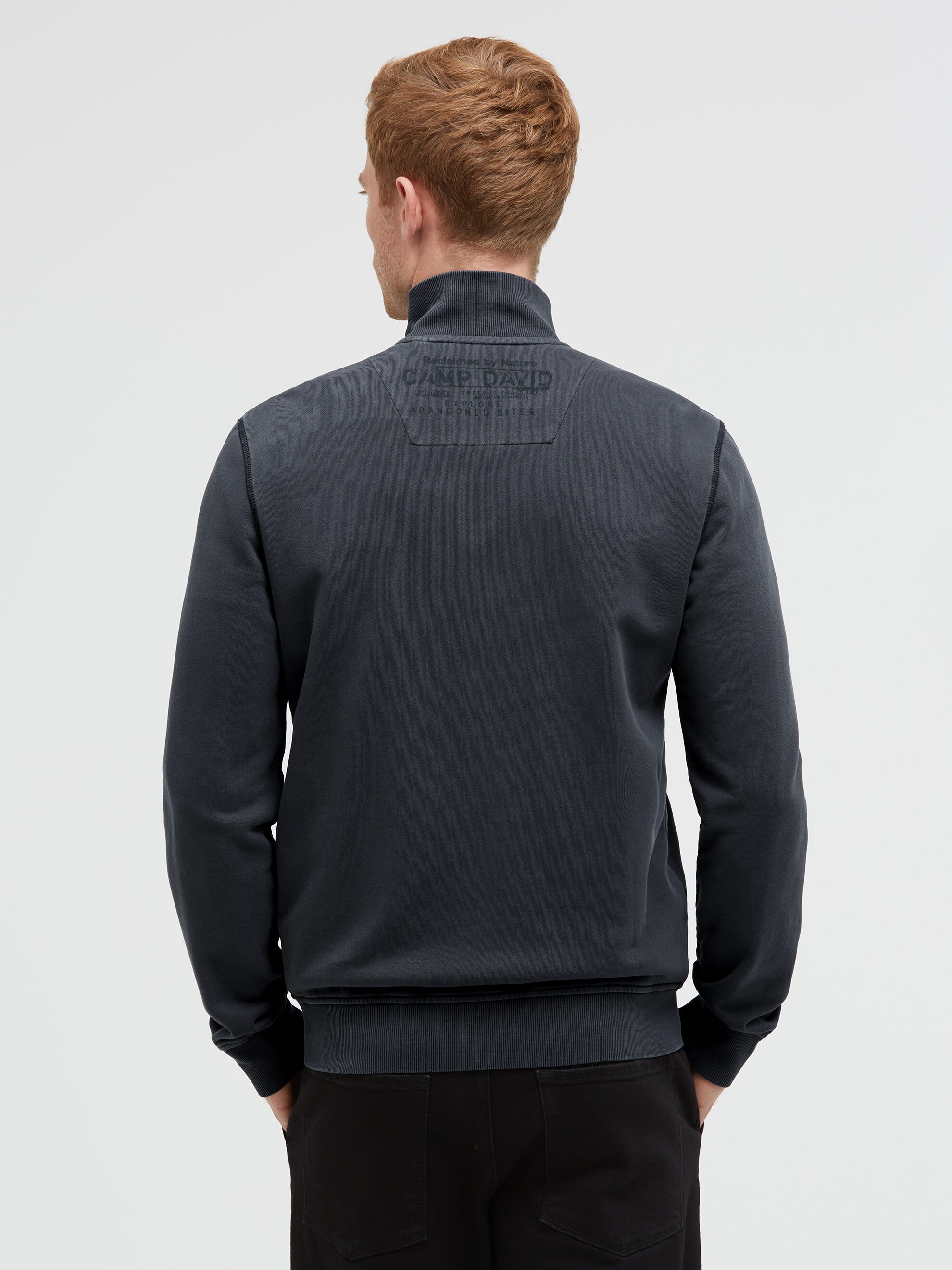 CAMP DAVID Sweatjacke mit Stehkragen