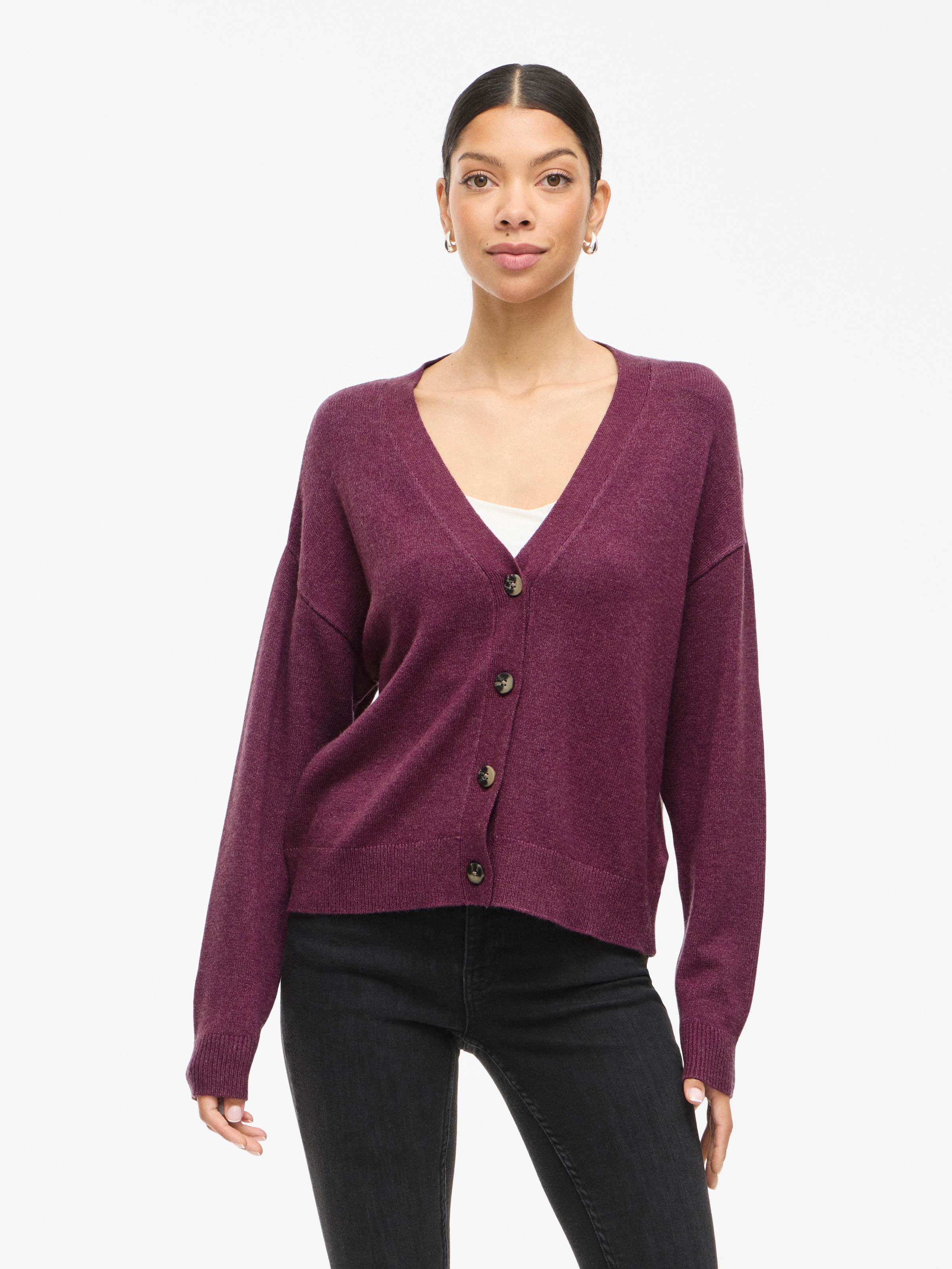 Vila Strickjacke "VIRIL V-NECK KNIT CARDIGAN - NOOS" Materialmix, regular f günstig online kaufen