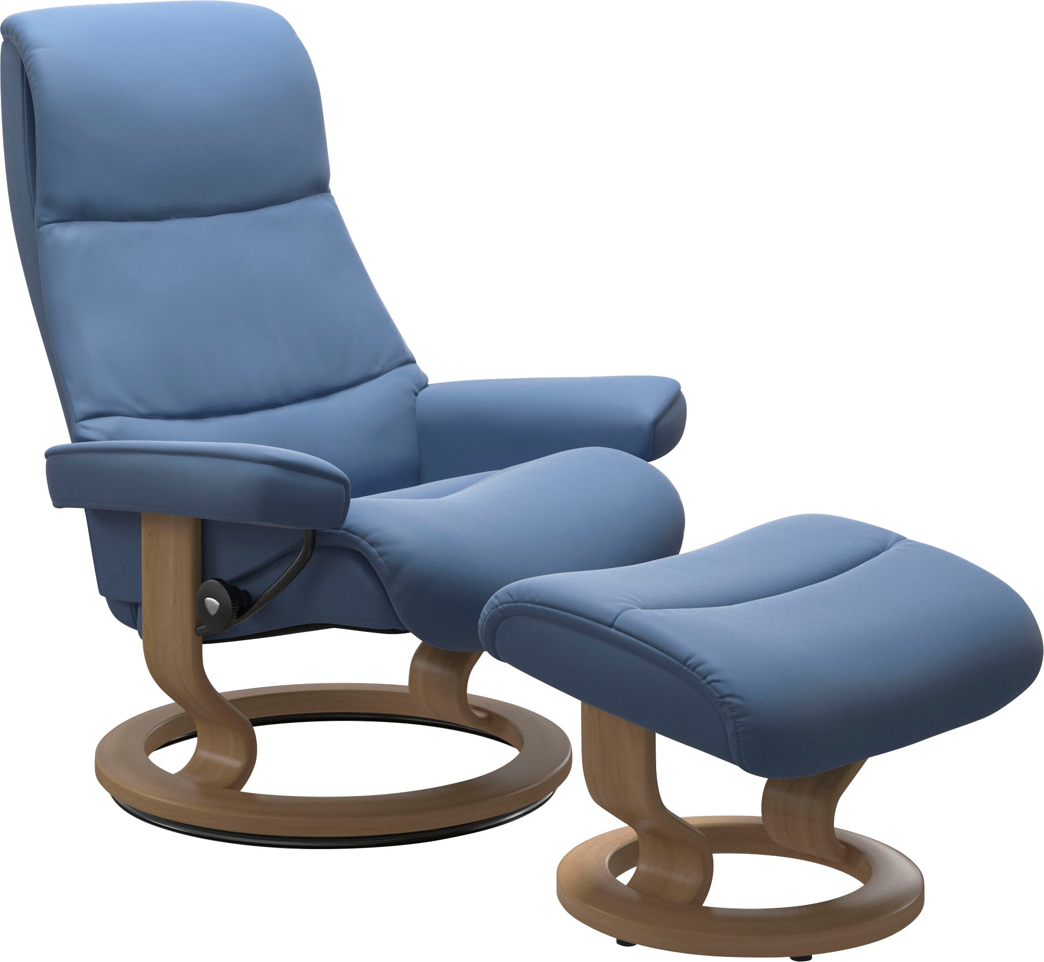 Stressless "View" Set, Relaxsessel mit Hocker, mit Classic Base, Größe M,Ge günstig online kaufen