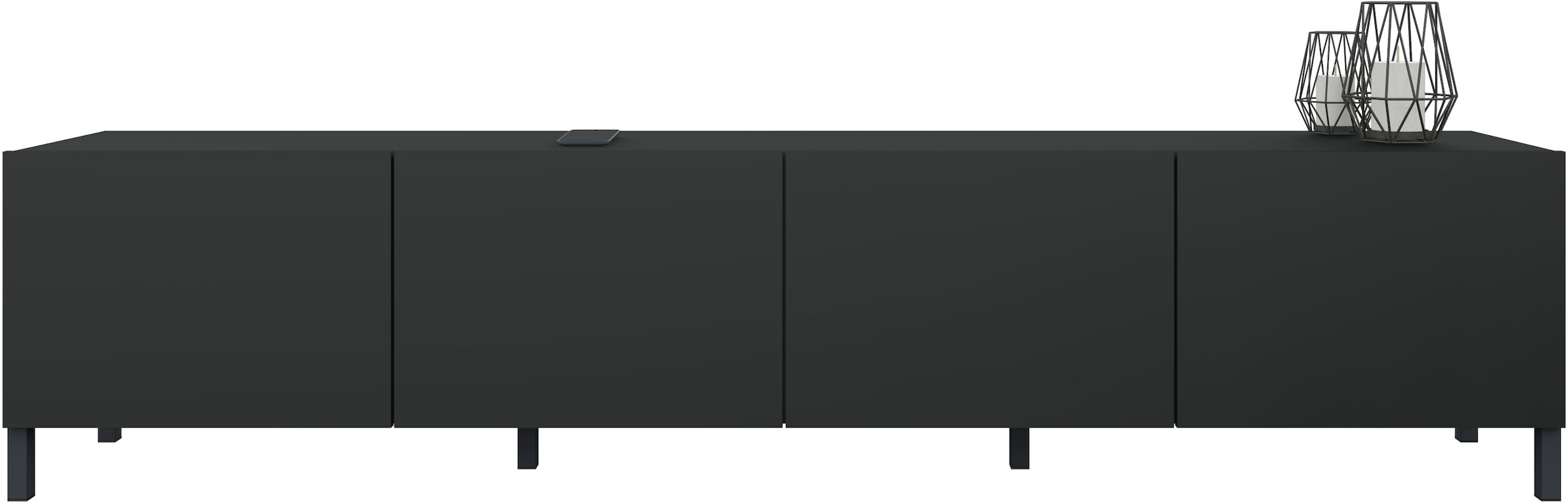 borchardt Möbel Lowboard, Metallfüße, grifflose Optik