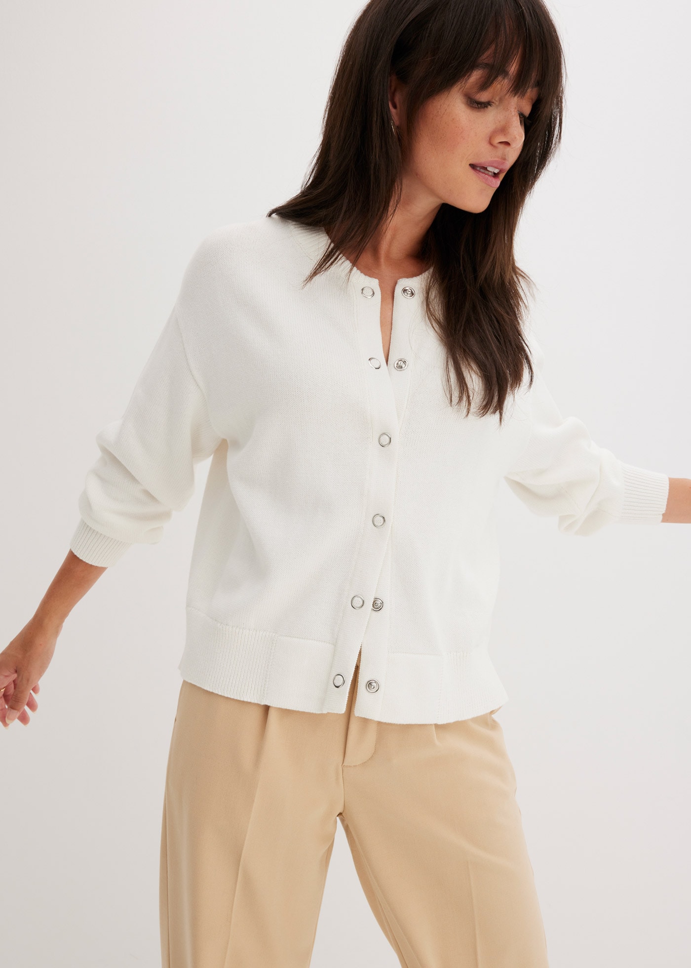 bonprix Strickjacke "Strickjacke aus reiner Baumwolle" Strickjacke aus rein günstig online kaufen