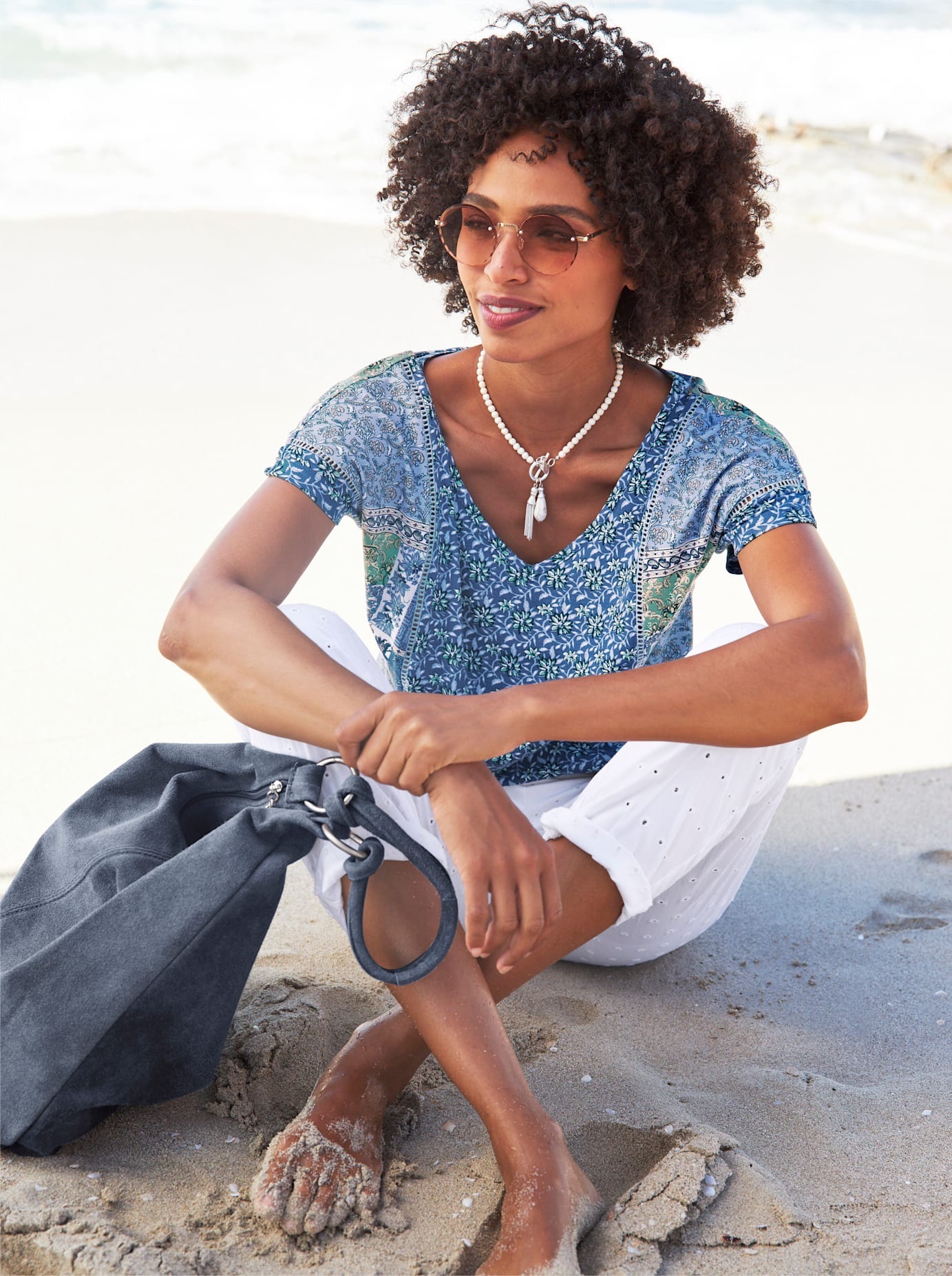 heine Kurzarmshirt "Druck-Shirt", 1 Stk. günstig online kaufen