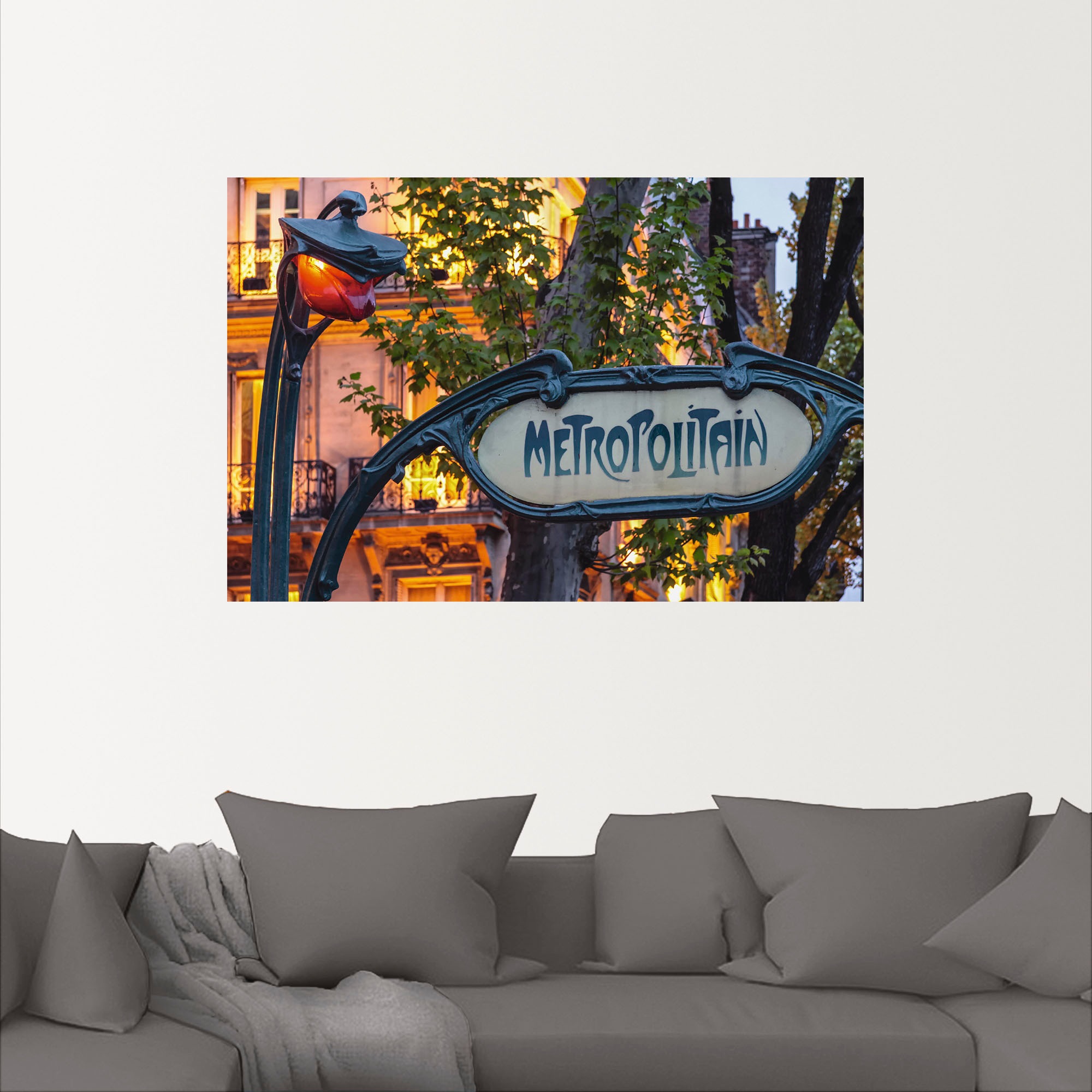 Artland Wandbild »Jugendstil-Eingang zu Metro-Station«, Schilder, (1 St.), als Alubild, Leinwandbild, Wandaufkleber oder Poster in versch. Größen