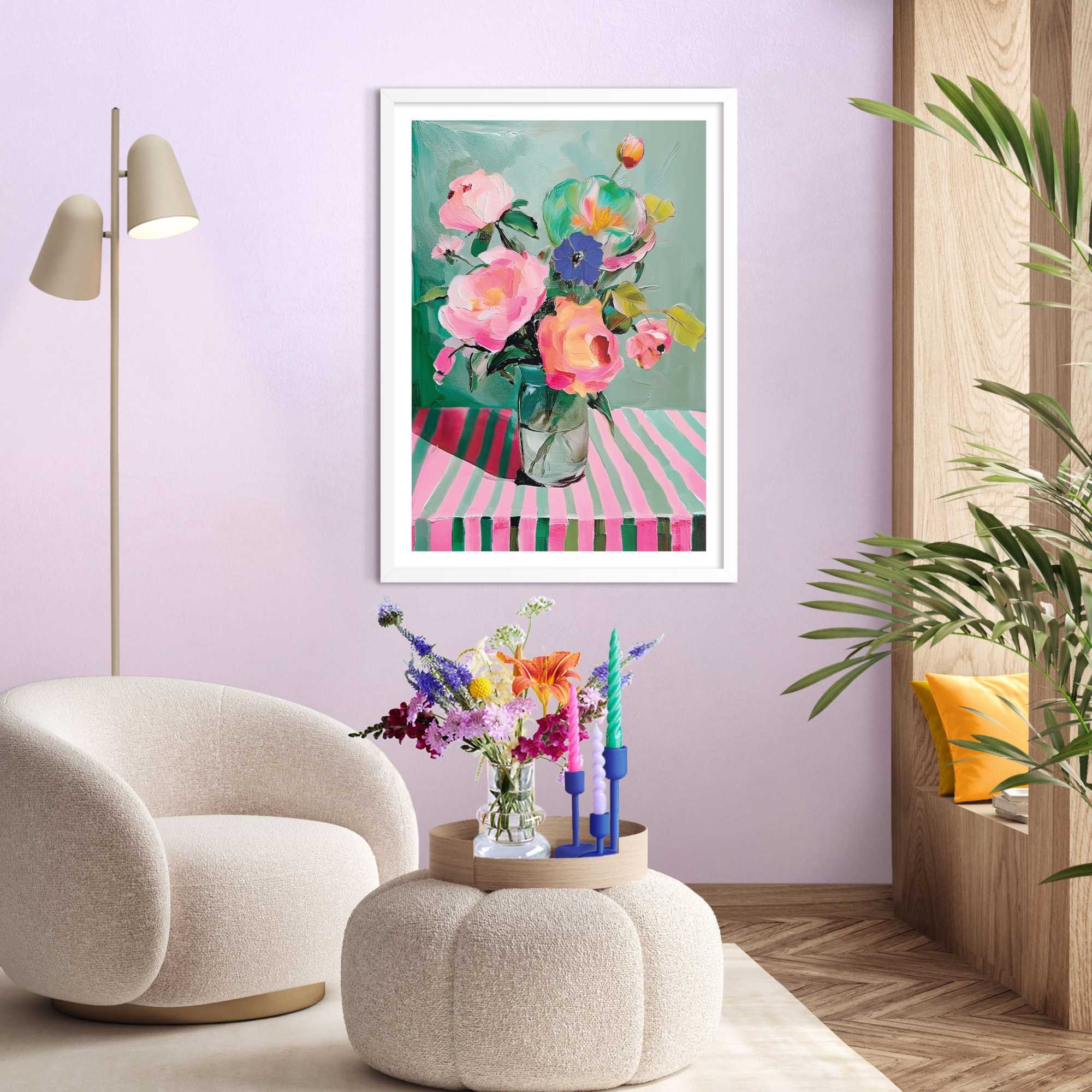 Reinders Poster "Blumen auf dem Tisch", Wohnzimmer - Mehrfarbig - MDF - Blu günstig online kaufen