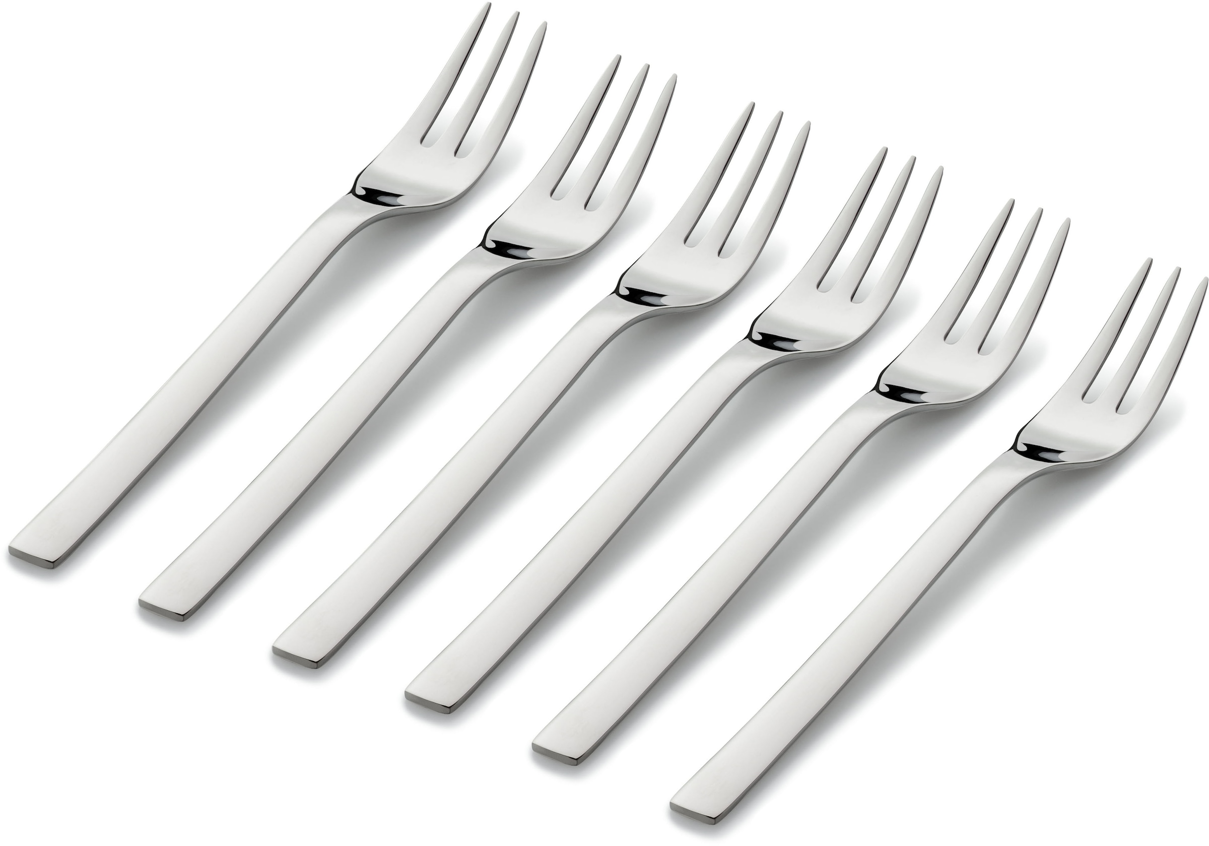 WMF Kuchengabel »Nuova«, (Set, 6 tlg.), 6-tlg., 16 cm, Cromargan Edelstahl rostfrei 18/10, Geschenkverpackung