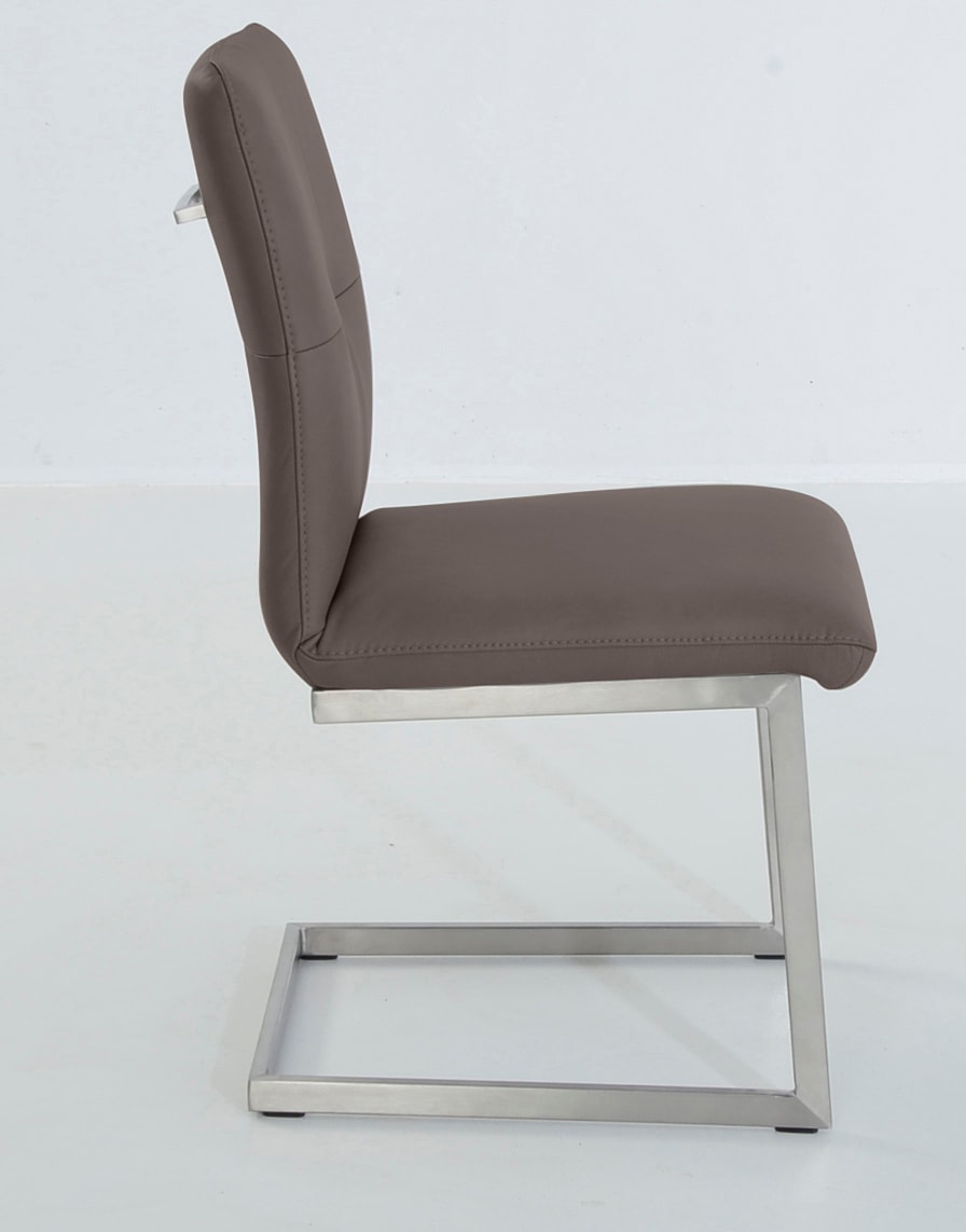 K+W Komfort & Wohnen Freischwinger »6511«, Leder CLOUD, Freischwinger mit Hochkantrohr und praktischem Metallgriff am Rücken