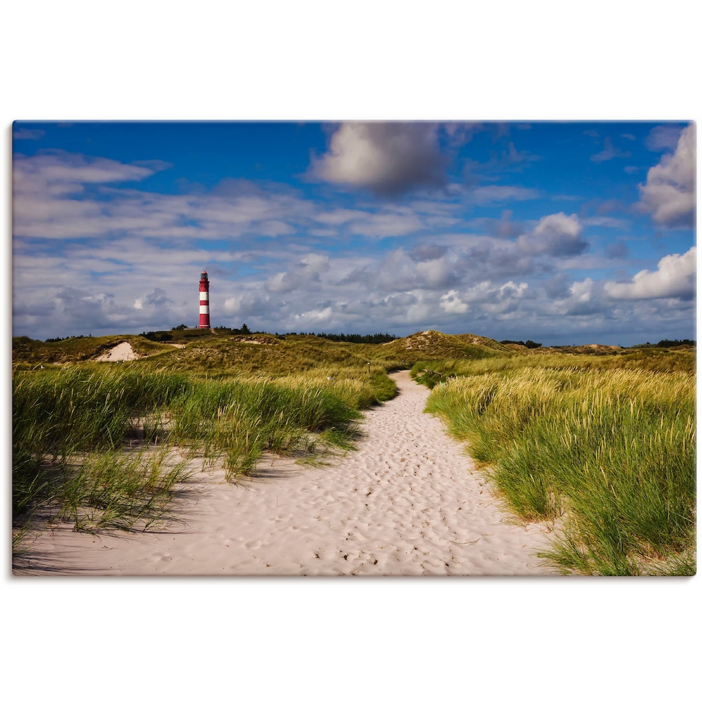Artland Wandbild »Strandweg zum Leuchtturm - Insel Amrum«, Küste, (1 St.)