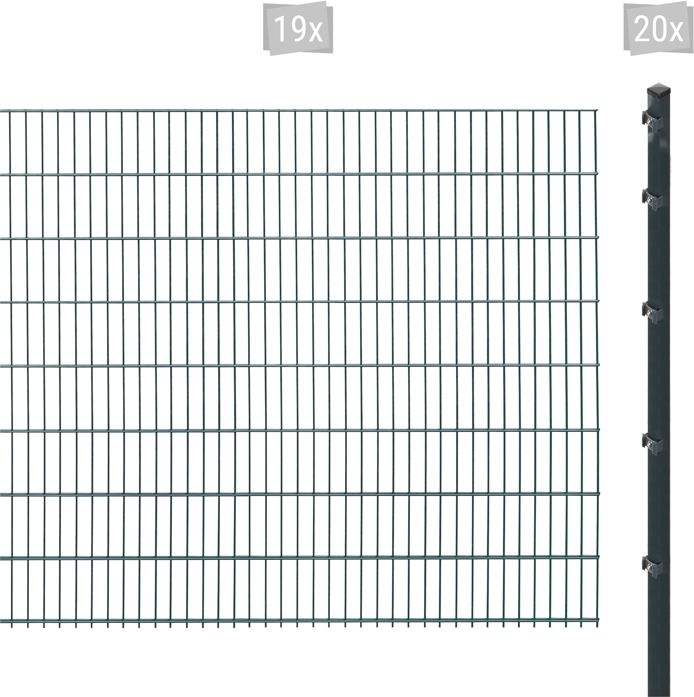 Arvotec Doppelstabmattenzaun "ESSENTIAL 163 zum Einbetonieren", Zaunhöhe 16 günstig online kaufen