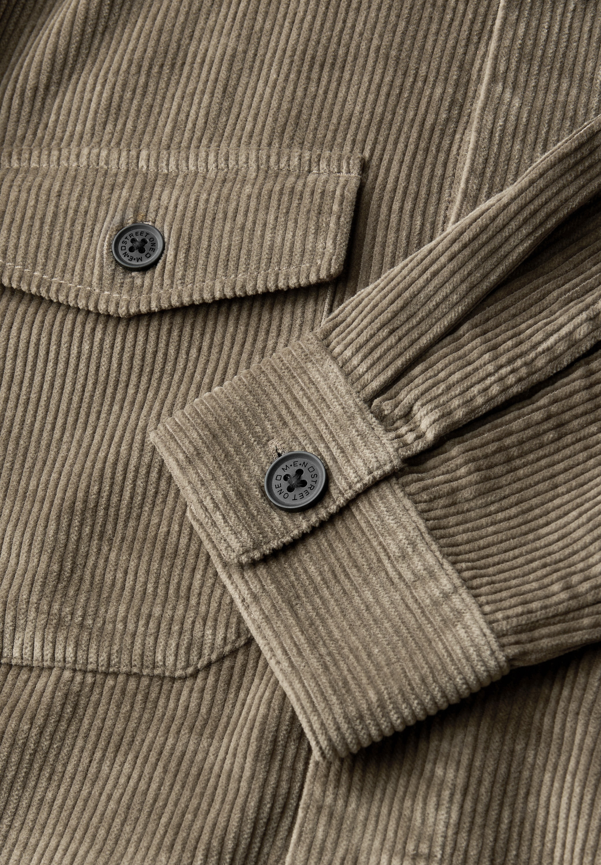 STREET ONE MEN Outdoorjacke, ohne Kapuze, aus reiner Baumwolle