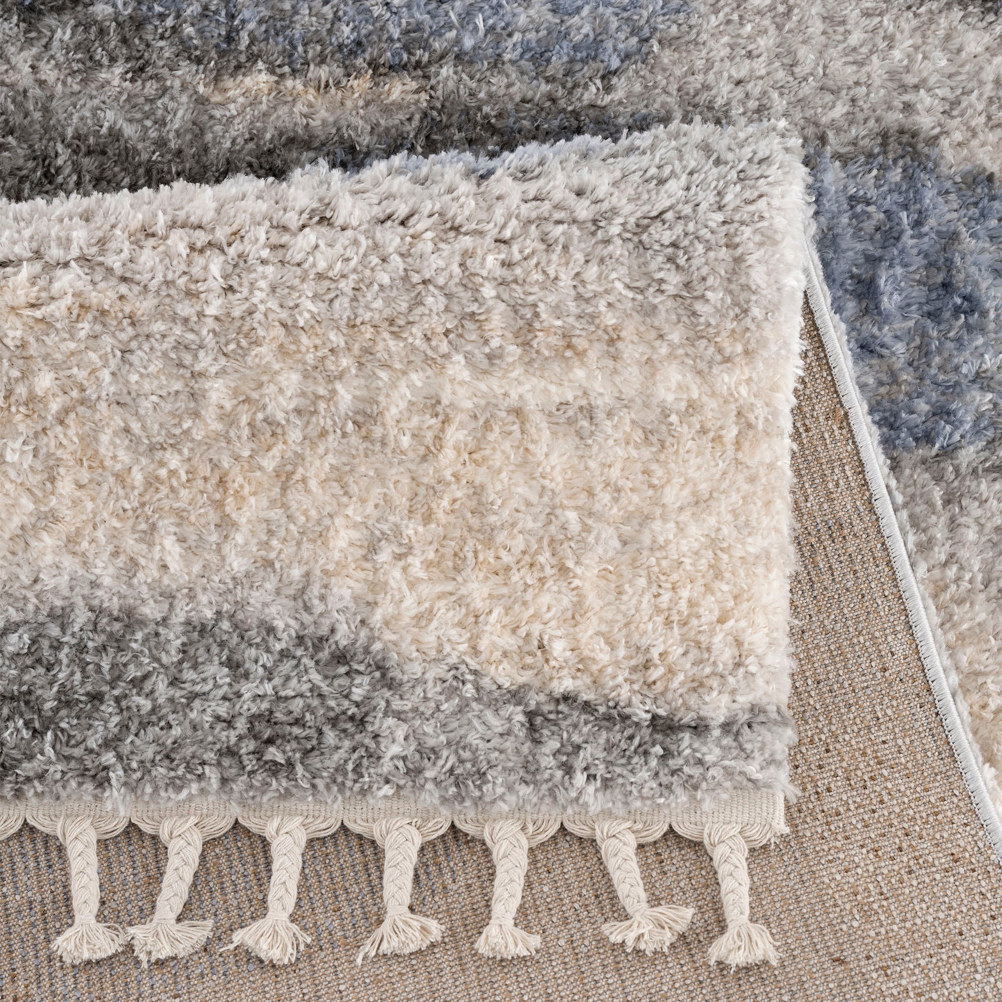 Sanat Hochflor-Teppich »Versay 1506«, rechteckig, 45 mm Höhe, Wohnzimmer, Langflor, Shaggy Teppich