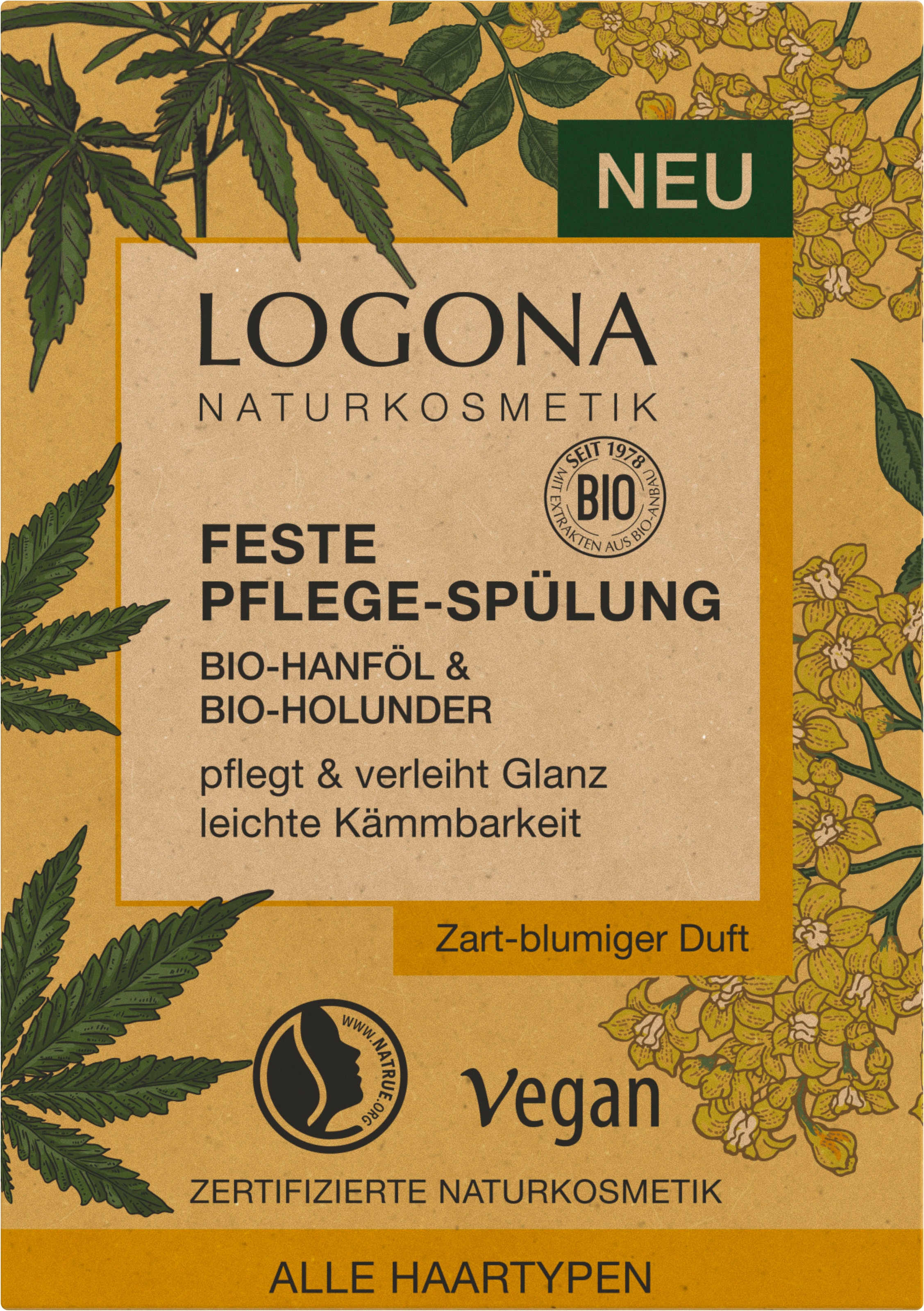 LOGONA Haarspülung »Logona Feste Spülung Hanföl & Holunder«