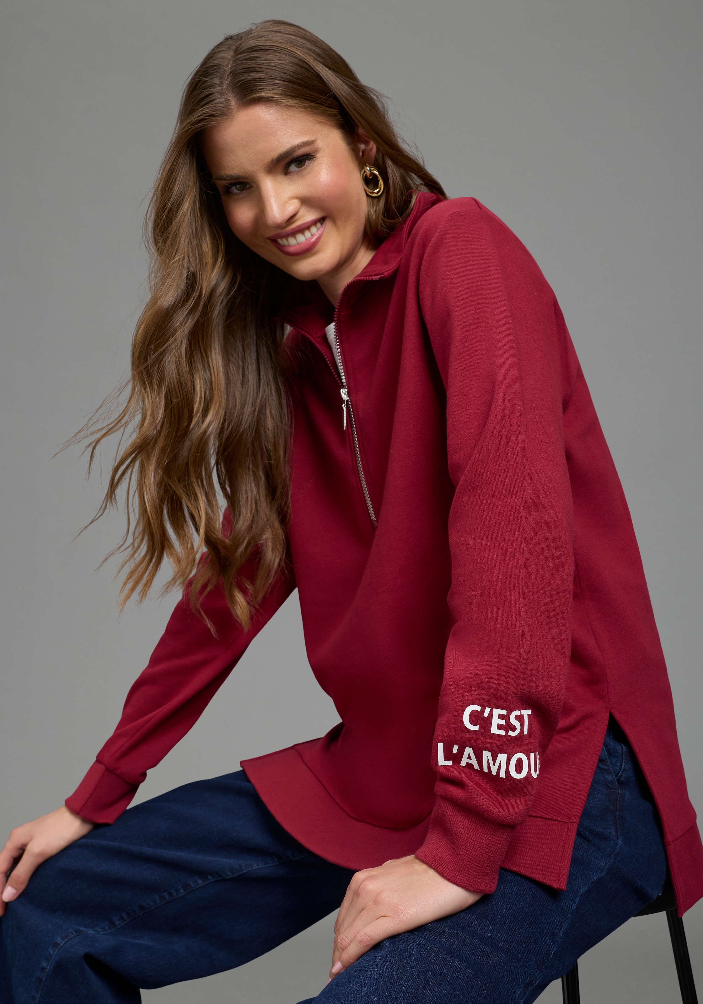 Laura Scott Longsweatshirt, in großen Größen verfügbar