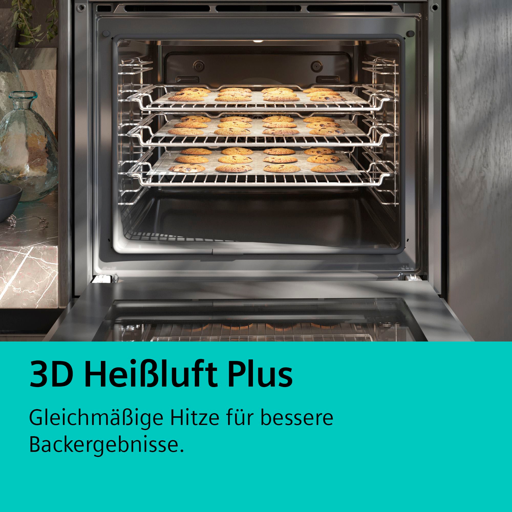 SIEMENS Einbaubackofen »HR574ABR0«, HR574ABR0, mit Backauszug, Pyrolyse-Selbstreinigung