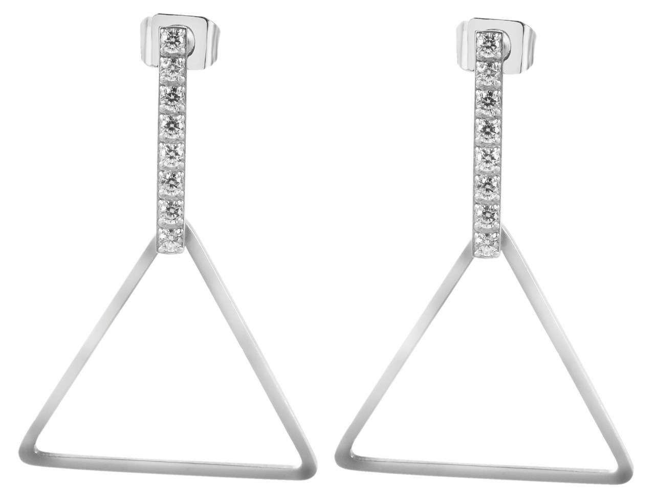 Adelia's Women Stud Earrings Stainless Steel Silver 2
