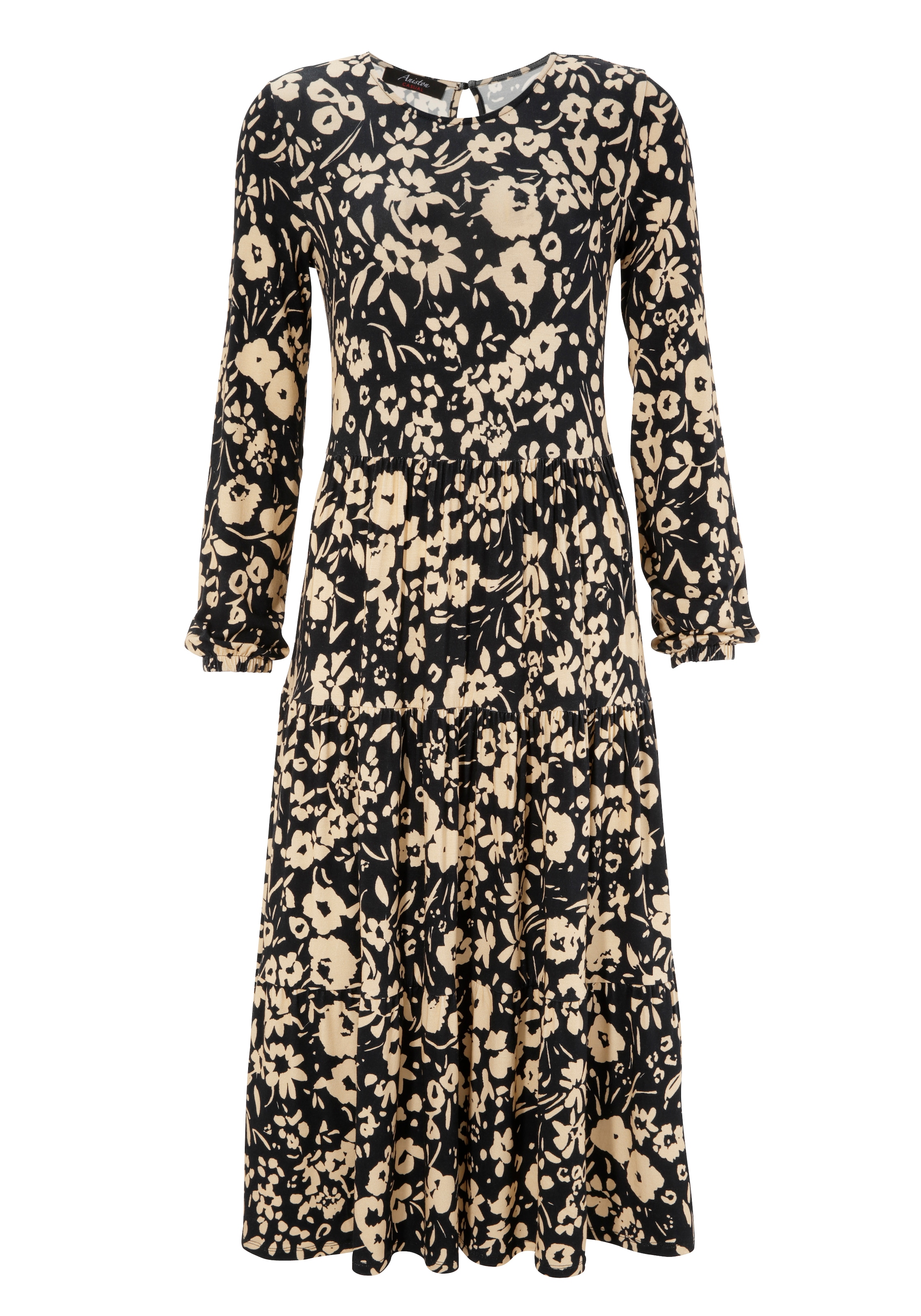 | Jerseykleid, online kaufen abstraktem mit CASUAL Blumendruck Aniston BAUR
