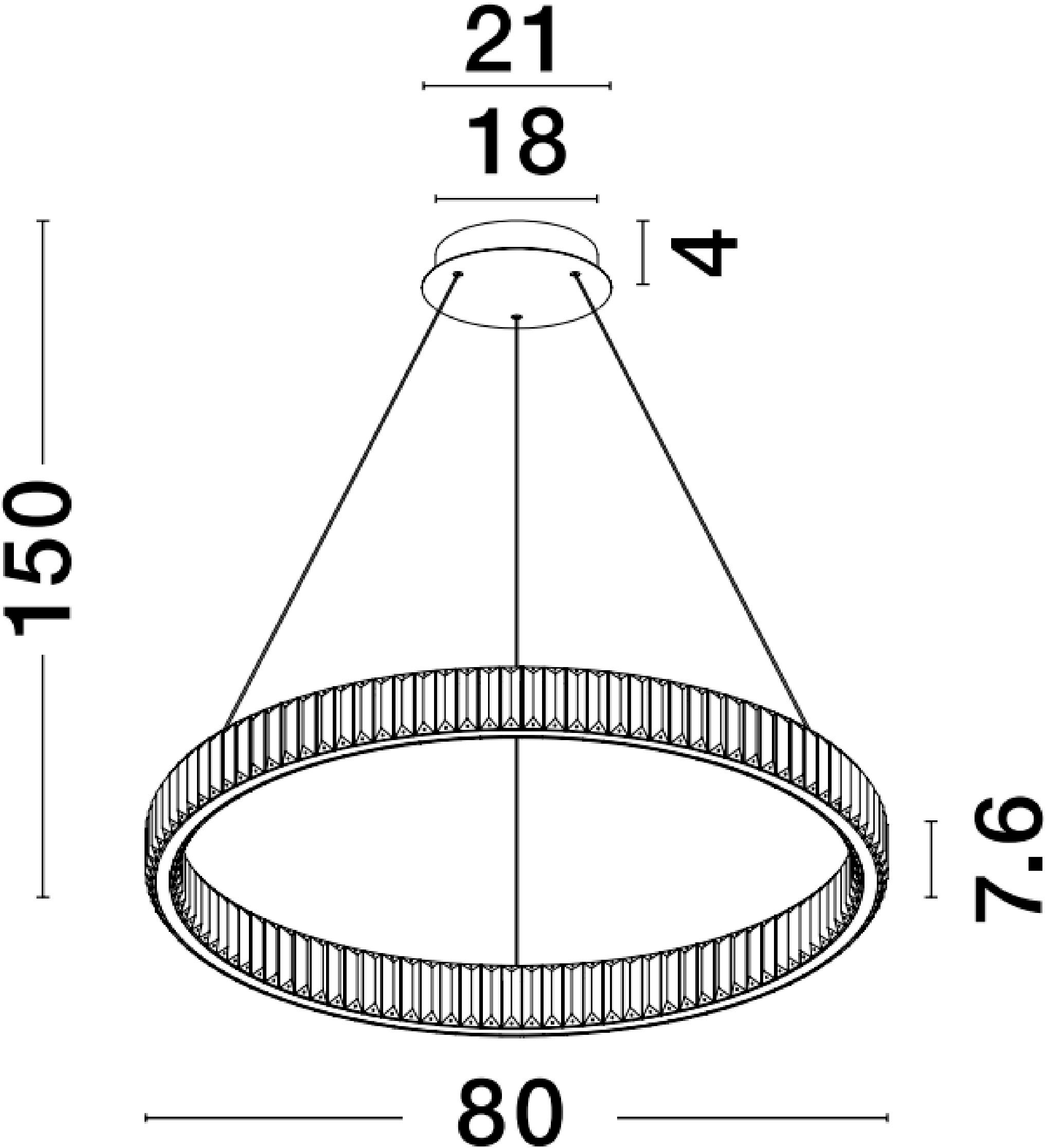 Nova Luce LED-Hängeleuchte »AURELIA«, 1 flammig, Leuchtmittel LED-Modul | LED fest integriert