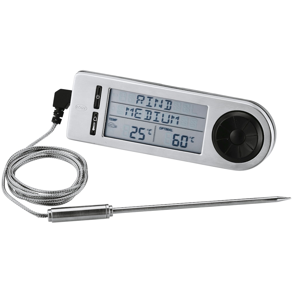 RÖSLE Grillthermometer »SlideX, 25086«, digitaler Kerntemperaturmesser, 5 Stufen, –20 / +250 °C