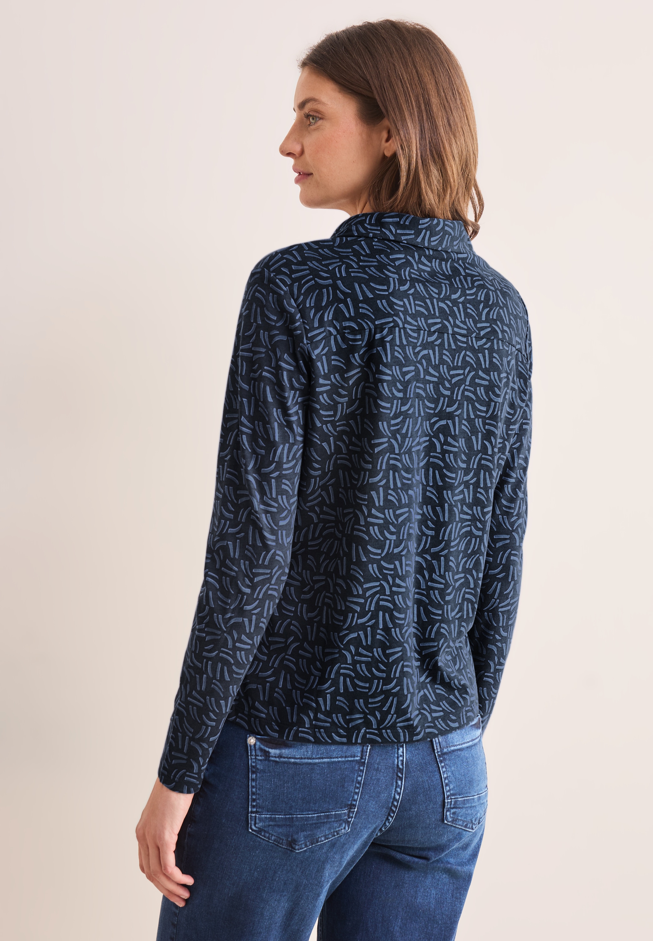 Cecil Langarmshirt, mit Knopfleiste