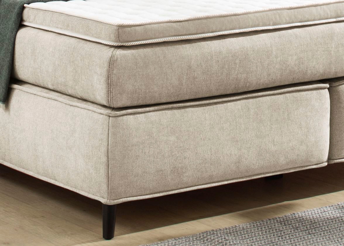 Jockenhöfer Gruppe Boxspringbett »CAPELLO, inkl. Taschenfederkernmatratze H3-H4 und 6cm Kaltschaumtopper« Bezug: Flachgewebe, 160x200 oder 180x200 cm