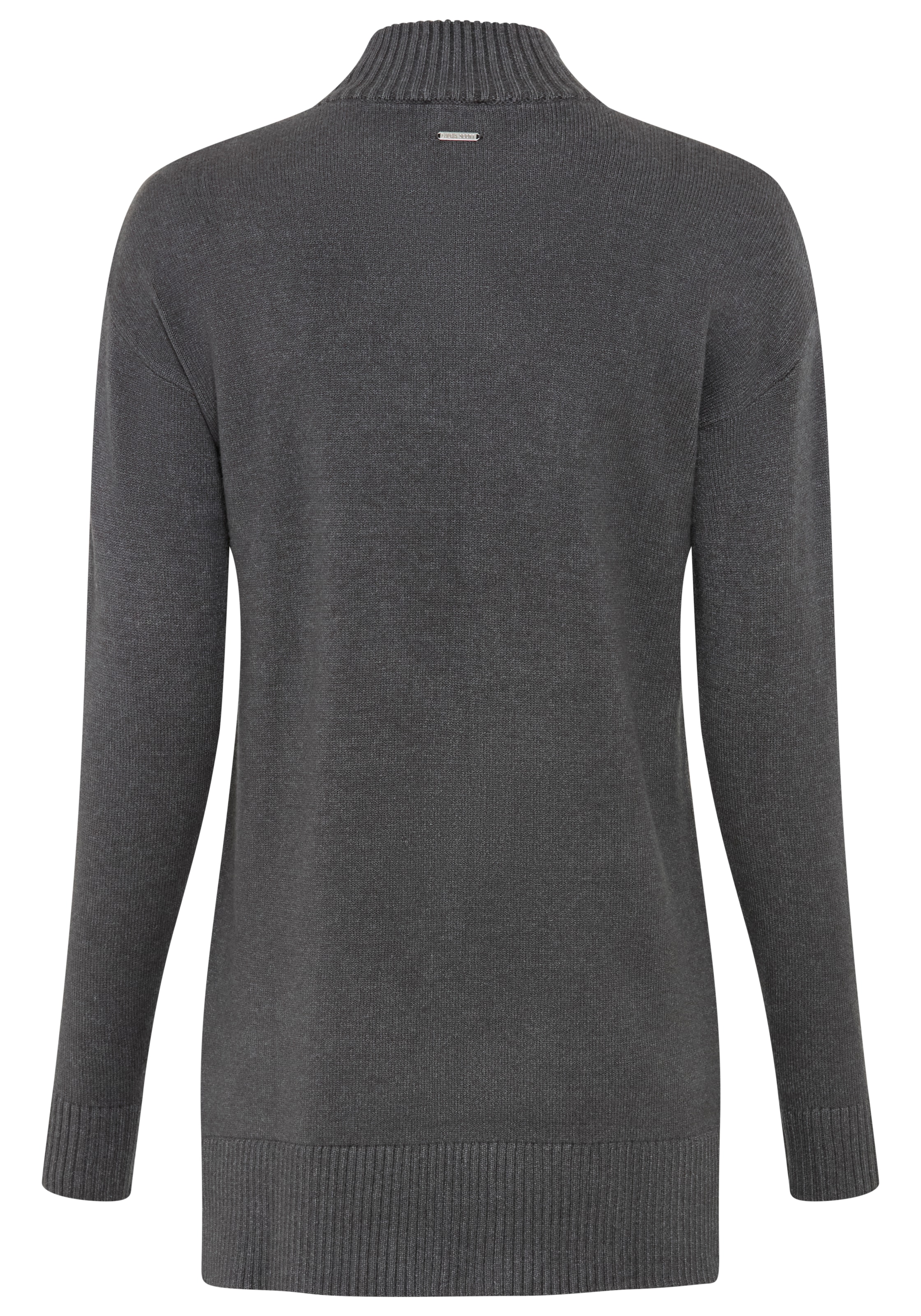 Laura Scott Strickpullover »mit Stehkragen und Reißverschluss, lässig geschnitten« mit Stern-Design