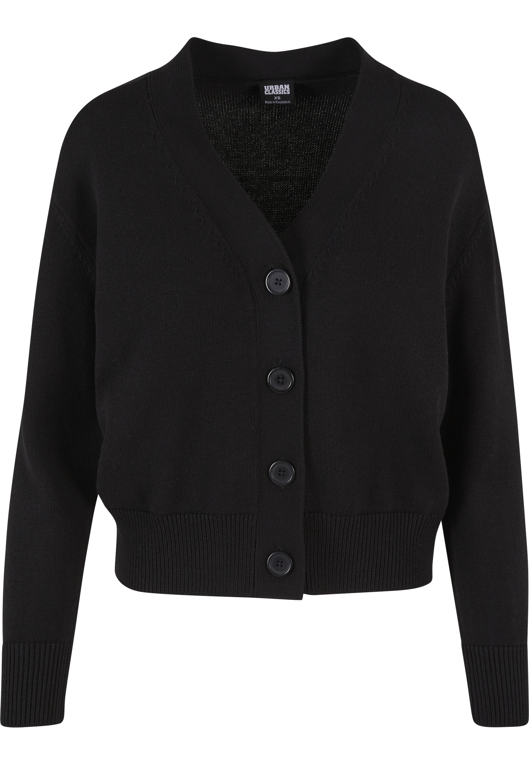 URBAN CLASSICS Strickjacke "Urban Classics Damen Ladies Rib Cardigan" 1 Stk.