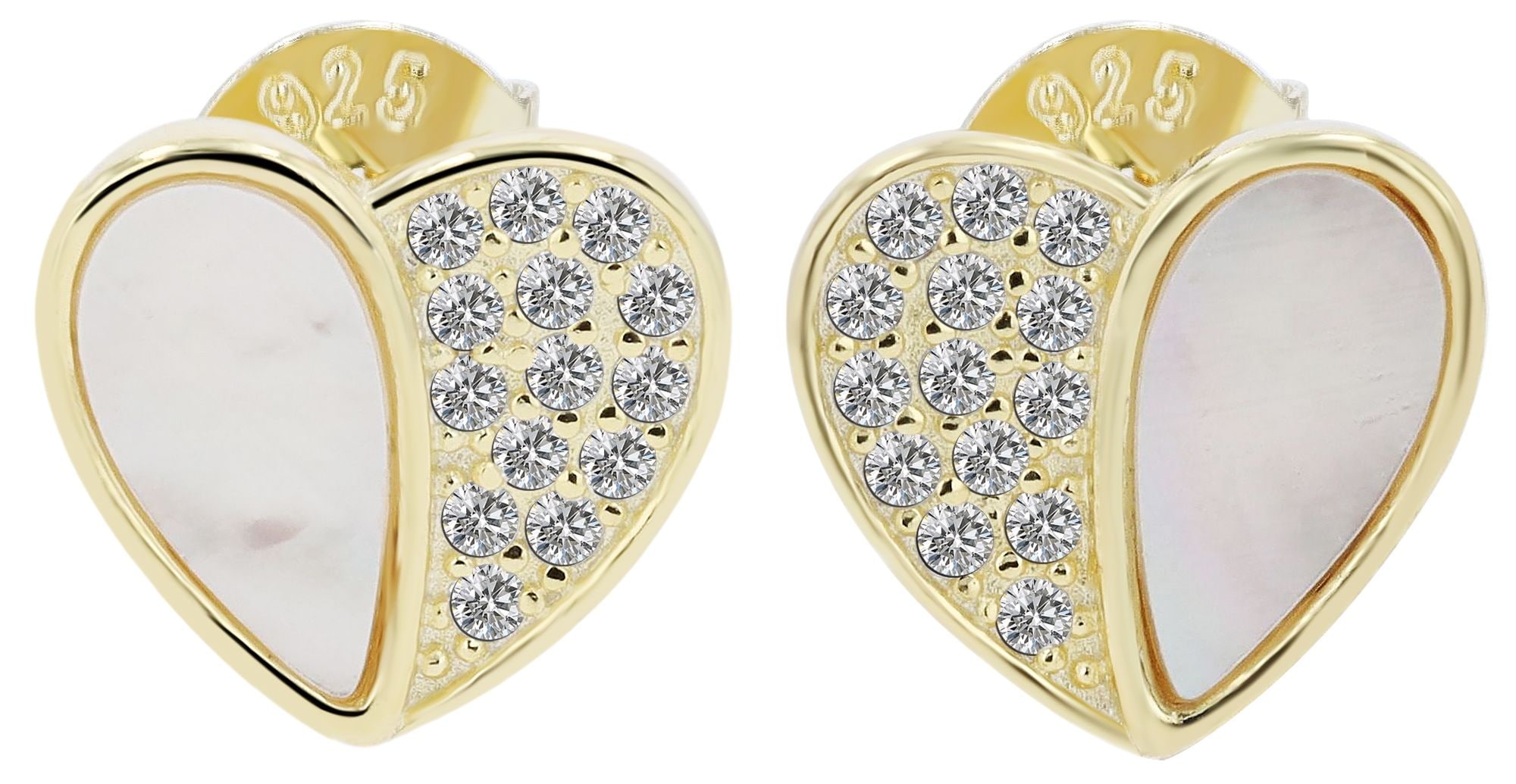 Adelia´s Paar Ohrhänger »Damen Ohrringe – Ohrstecker aus 925 Silber mit Perlmutt« Perfekt als Geschenk zum Geburtstag