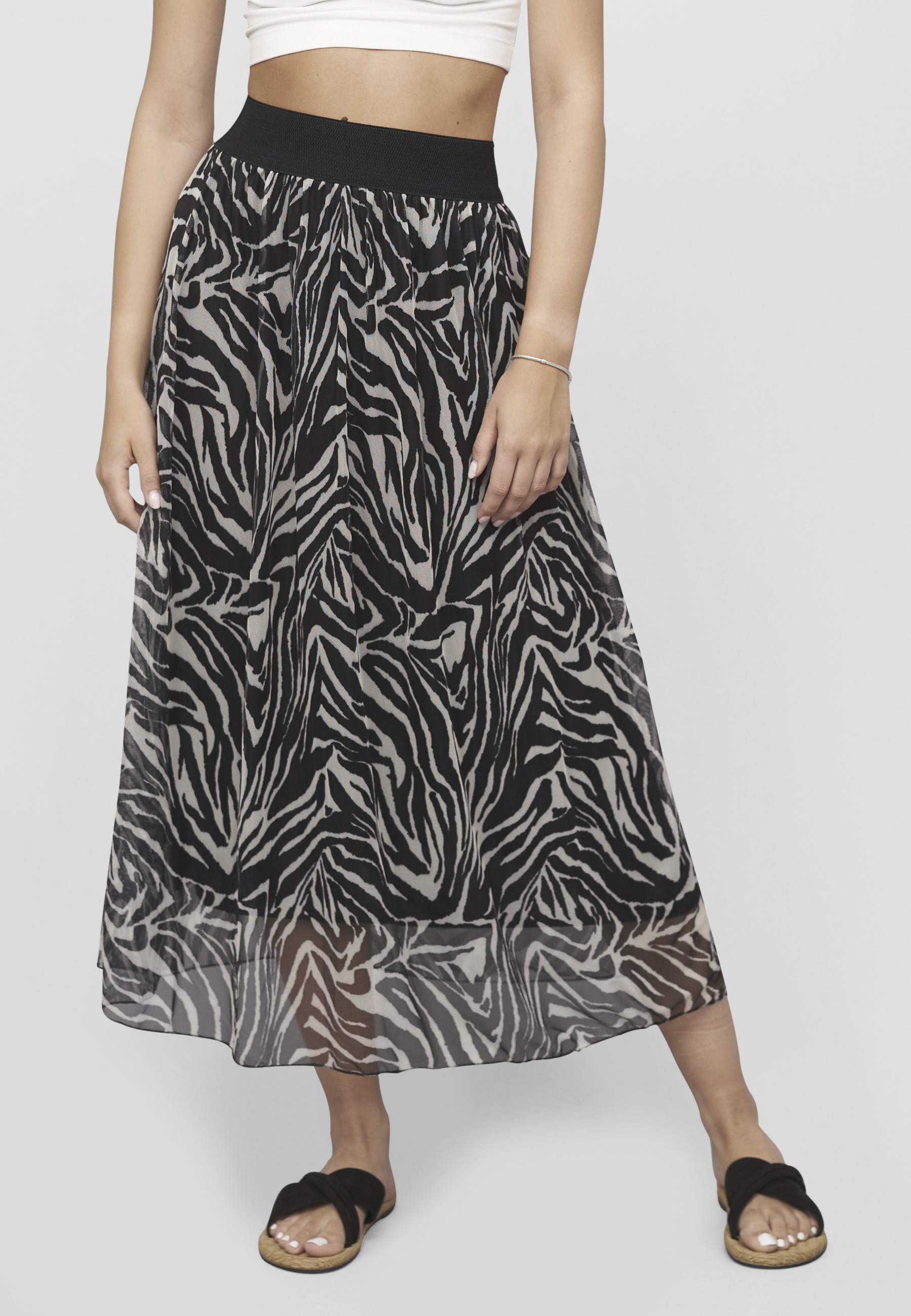 Thumbnail - CLOUD 5IVE Sommerrock "CLOUD 5IVE Longform Skirt 2-layered with animal print" 1 Stk.