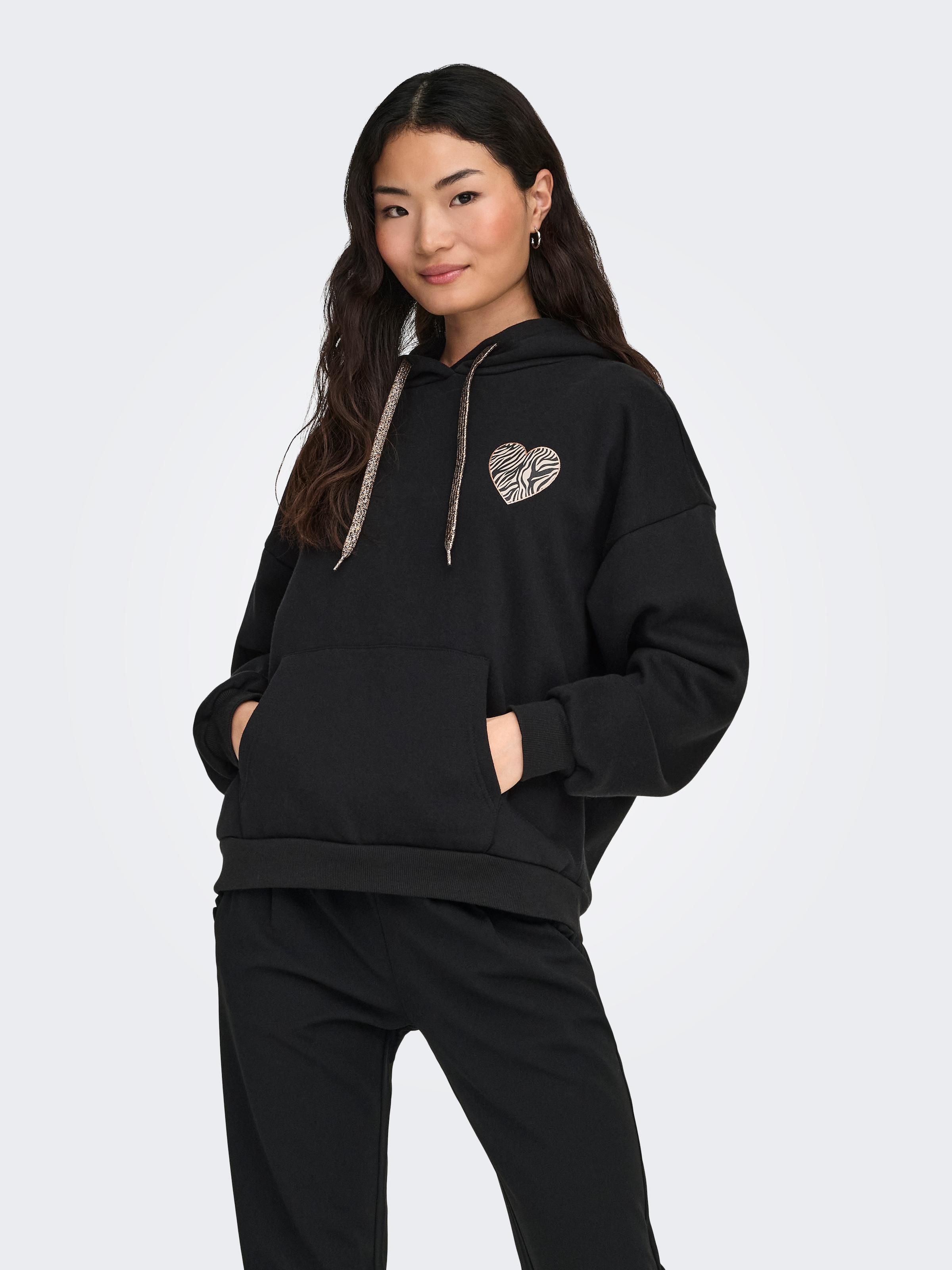 ONLY Kapuzensweatshirt "ONLDAZE L/S ANIMAL HOODIE DETAILS CS SWT" günstig online kaufen