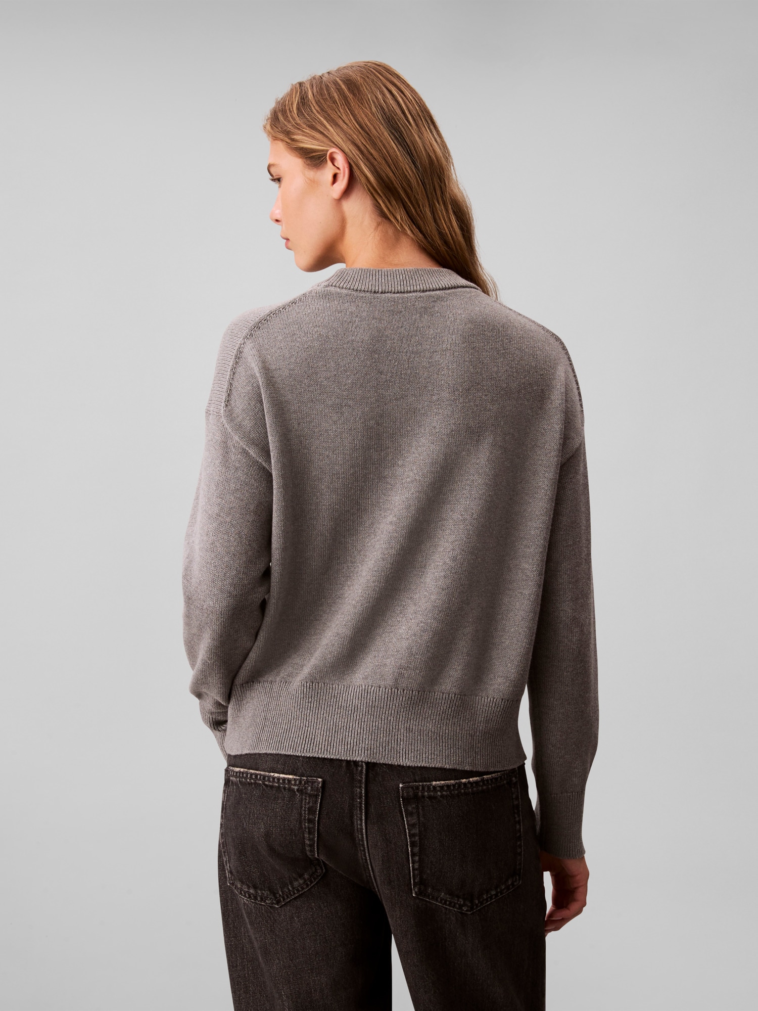 Calvin Klein Jeans Strickpullover »Cotton Graphic Pullover« Mit Rundhalsausschnitt