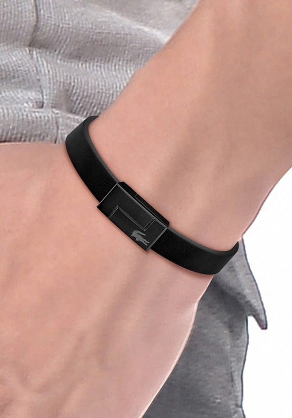 Lacoste Armband »Schmuck Edelstahl Armschmuck Lederarmband LACOSTE TRAVELER«