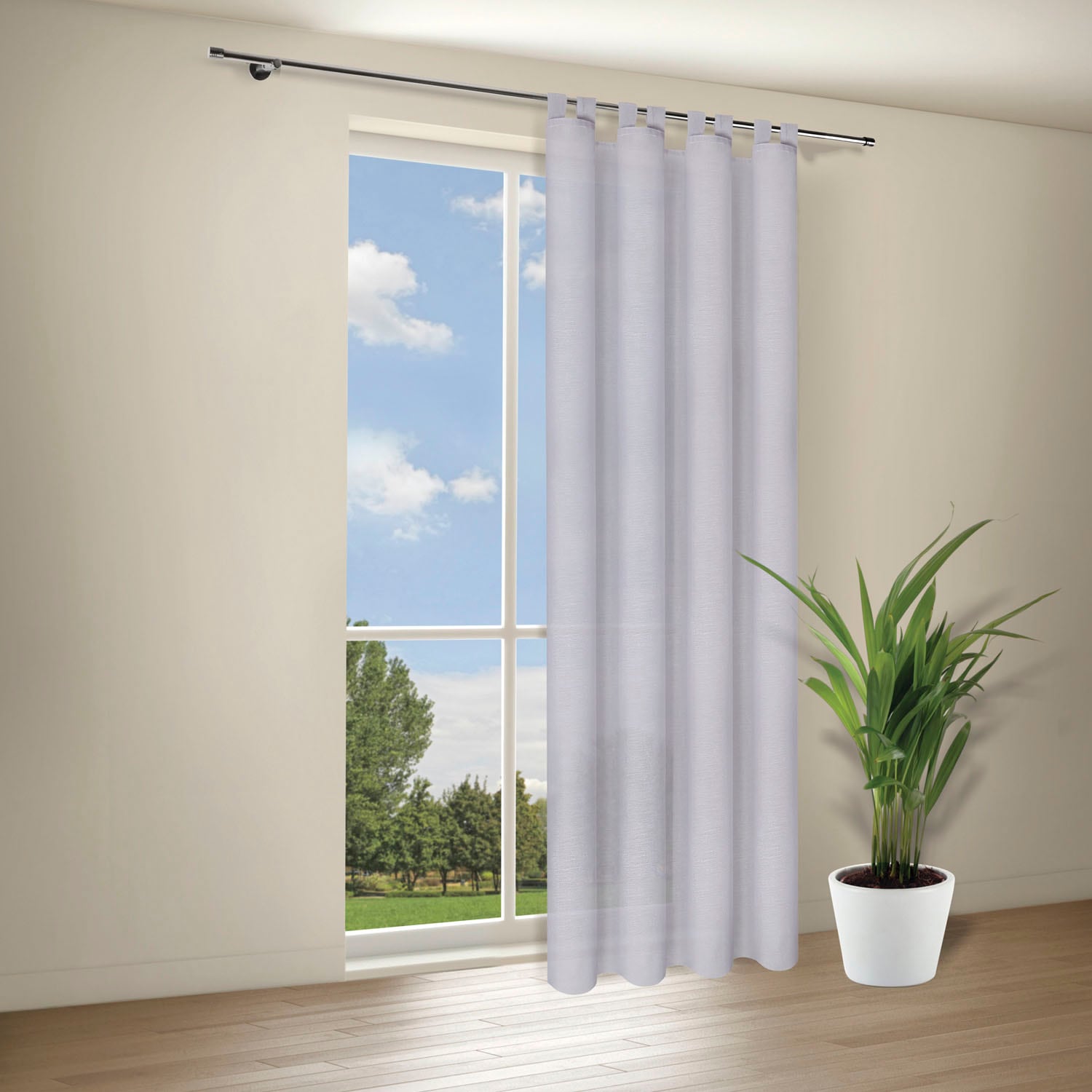 Gerster Gardine "Maia" Schlaufen 1 Stk. tlg. Schlaufenschal "Maia" uni günstig online kaufen