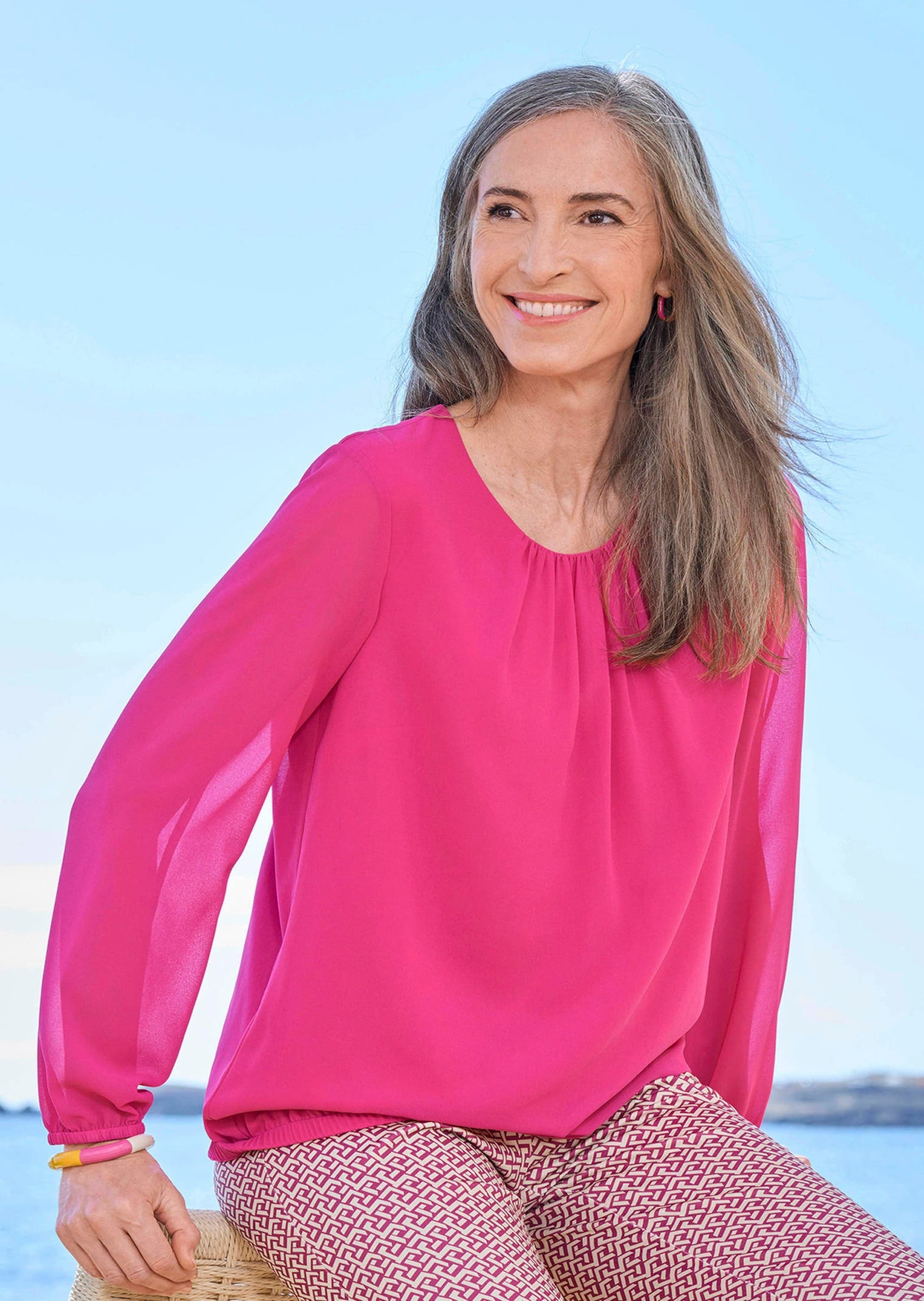 GOLDNER Klassische Bluse »Elegante Bluse aus Chiffon«