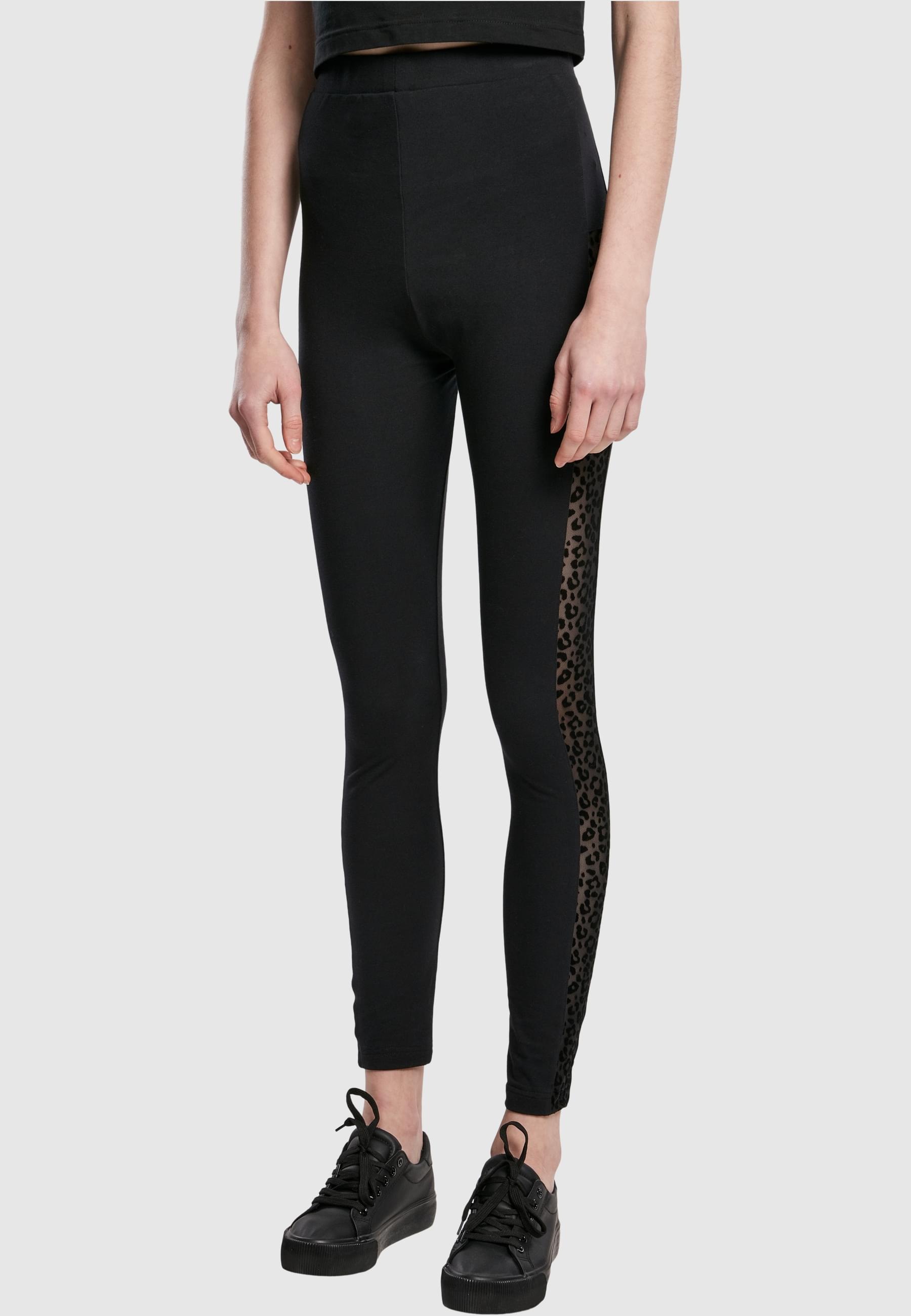 URBAN CLASSICS Leggings »Urban Classics Damen Ladies Flock Lace Stripe Leggings«, (1 tlg.)