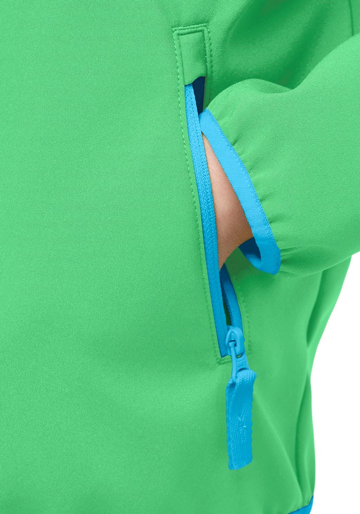Jack Wolfskin Softshelljacke »FOURWINDS JACKET KIDS« mit Kapuze mit Windschutzblende und Kinnschutz, wasserabweisend, windabweisend