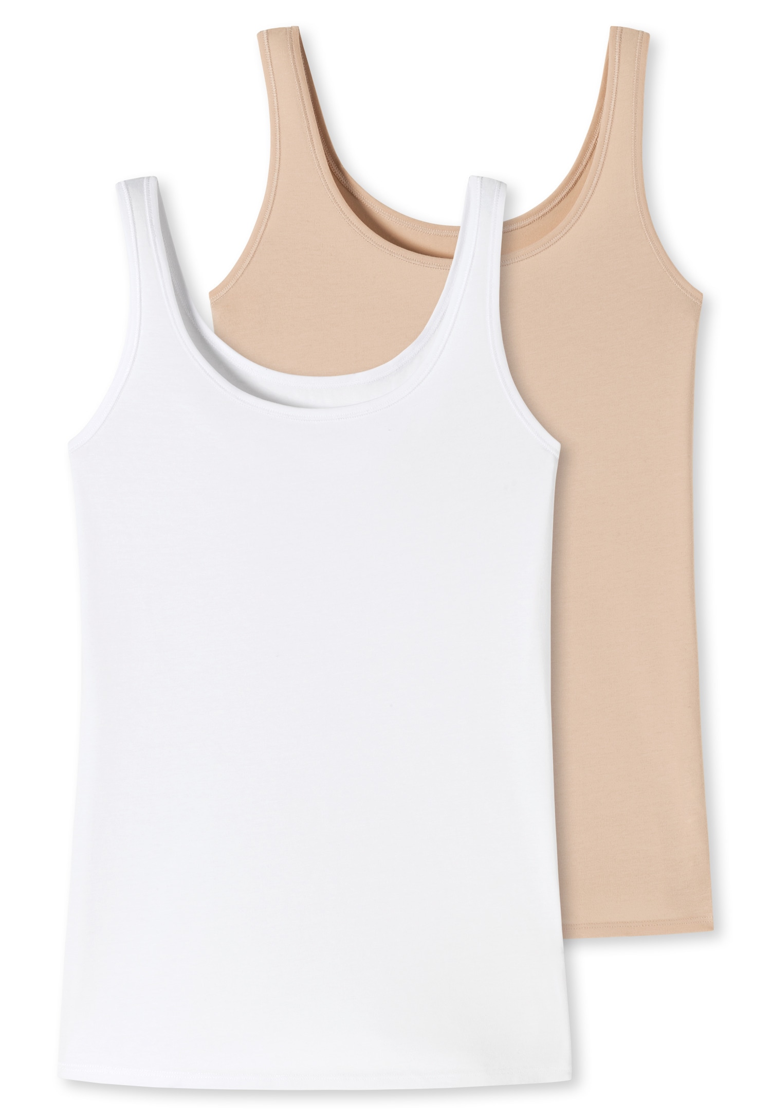 uncover by SCHIESSER Trägertop "Uncover Cotton" tiefer Rundhalsausschnitt, breite Träger, elastisch, weich