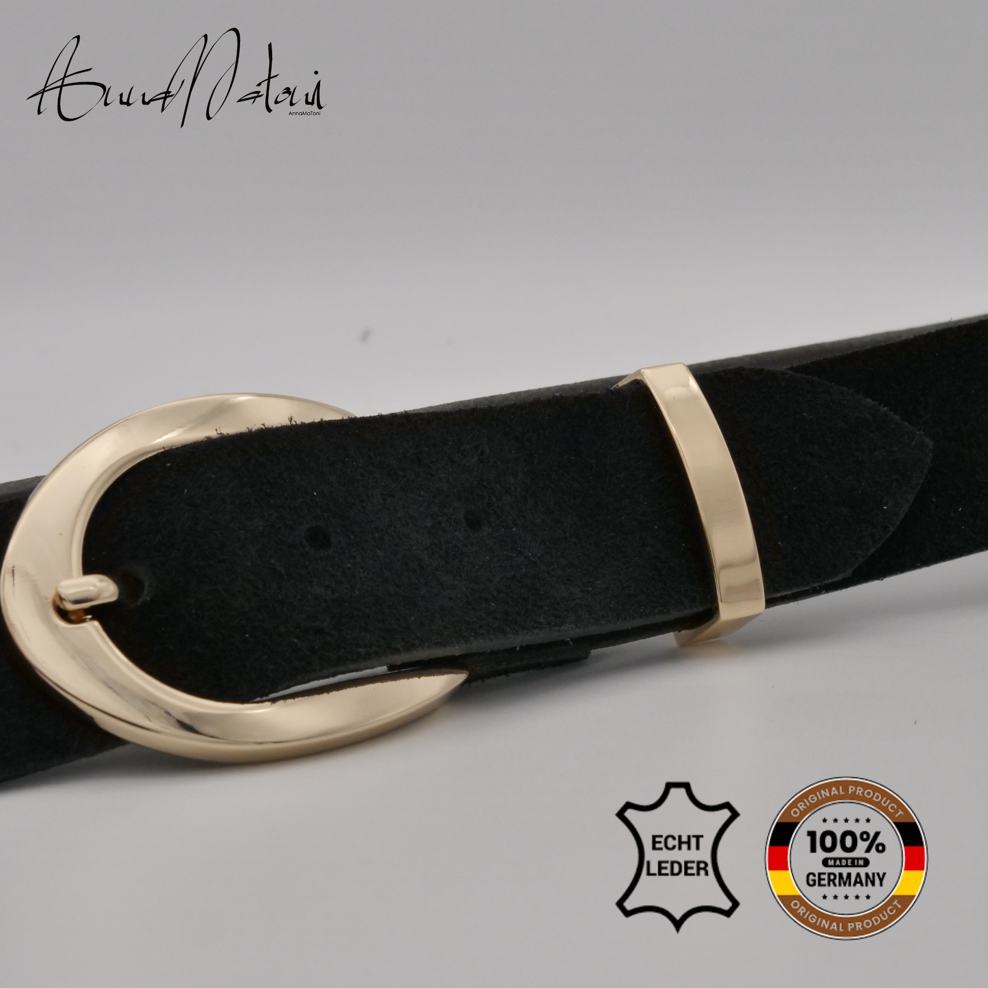 AnnaMatoni Ledergürtel "AnnaMatoni Damen Ledergürtel in hochwertigem Velour günstig online kaufen