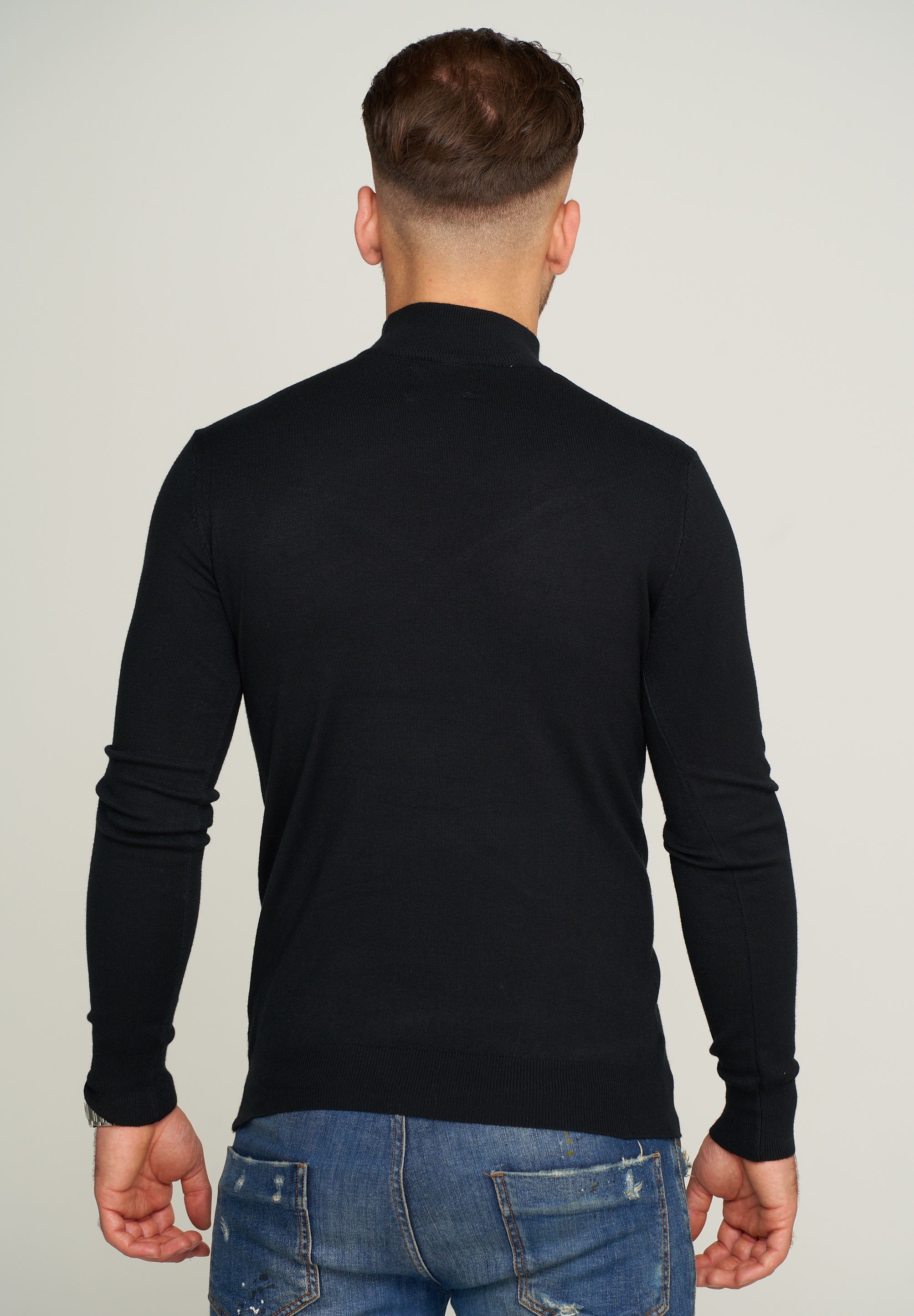 behype Strickpullover »MKBONI«, mit kurzem Stehkragen
