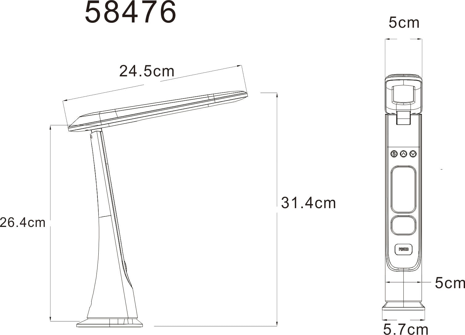 GLOBO LIGHTING Tischleuchte »AVERIE« LED-Modul 1 Stk. Tischleuchte Holz/Schwarz/Gold, Touchdimmer, USB, LED 2W