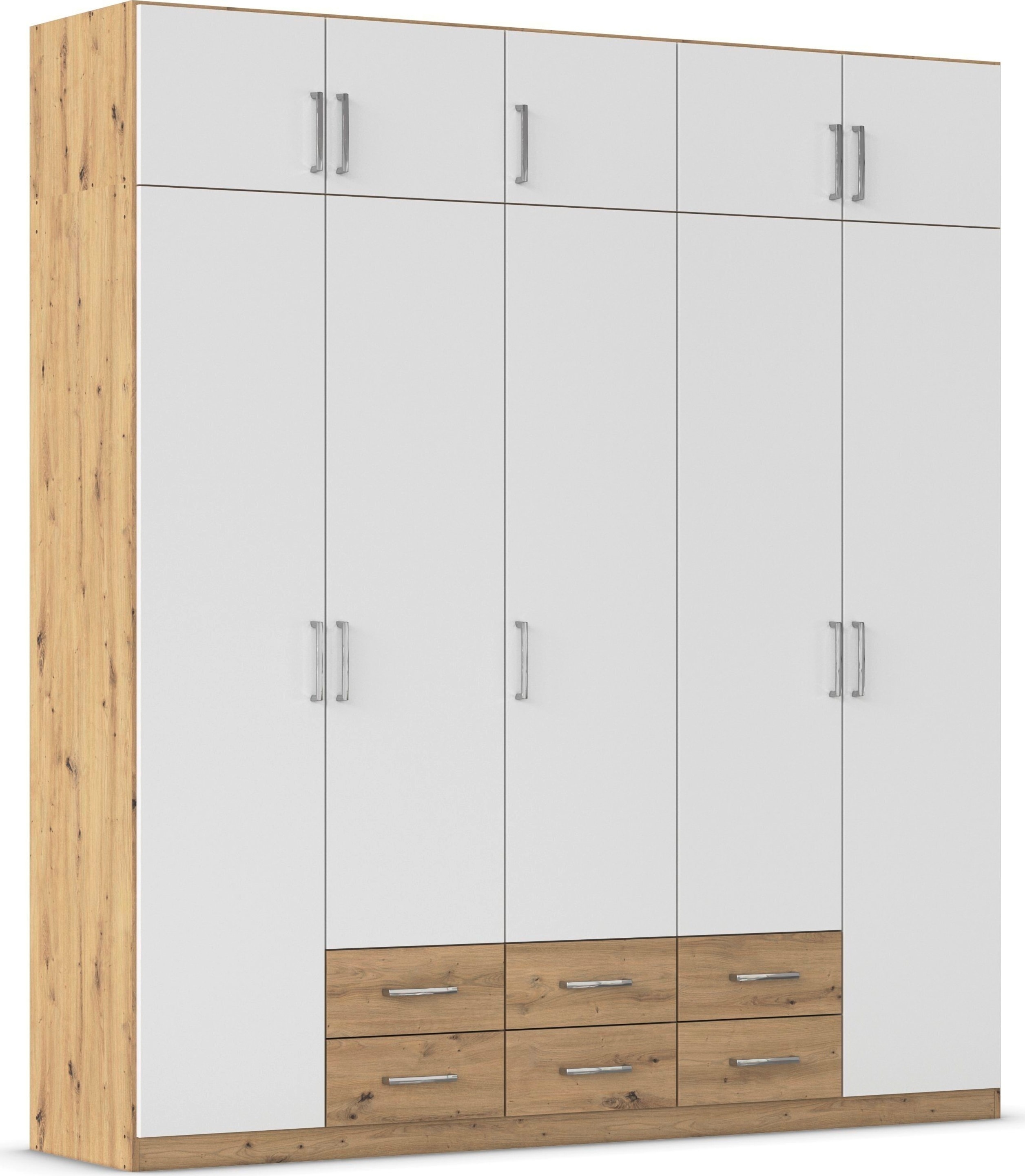 rauch "Schrank Garderobe Wäscheschrank GAMMA in 4 Breiten 91-226 cm" 3 verschiedene Ausstattungen BASIC/CLASSIC/PREMIUM (inkl. SOFT-CLOSE), mit Schubladen und Schrankaufsatz, schlichtes Design MADE IN GERMANY