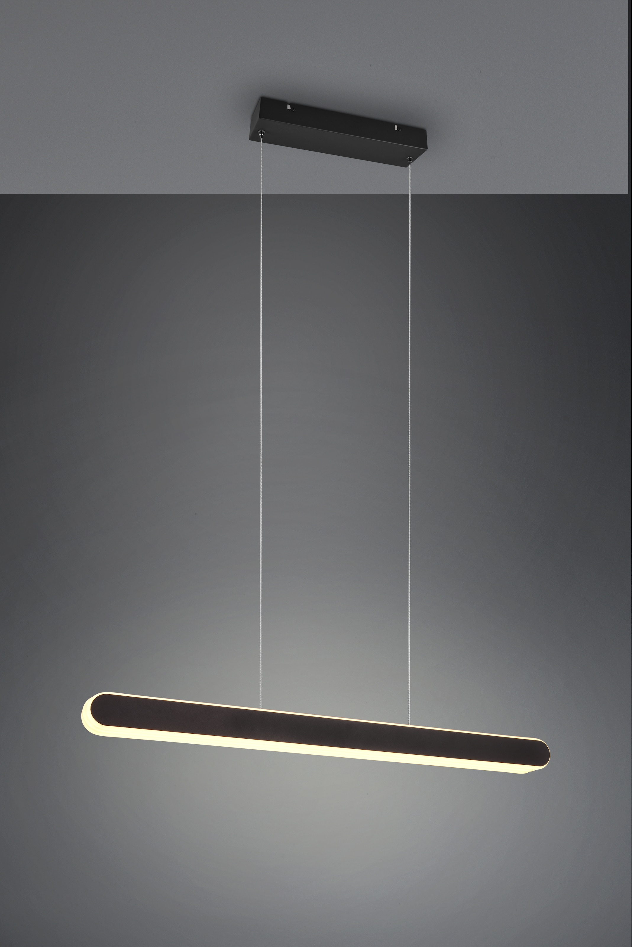 TRIO Leuchten LED Pendelleuchte »HELIOS, ausziehbare Hängelampe mit 3 LED Elementen 5800 Lumen CCT«, 1 flammig, Leuchtmittel LED-Board | LED fest integriert, 2700-6500K, Touch Dimmer 4 Stufen, höhenverstellbar up and down Licht