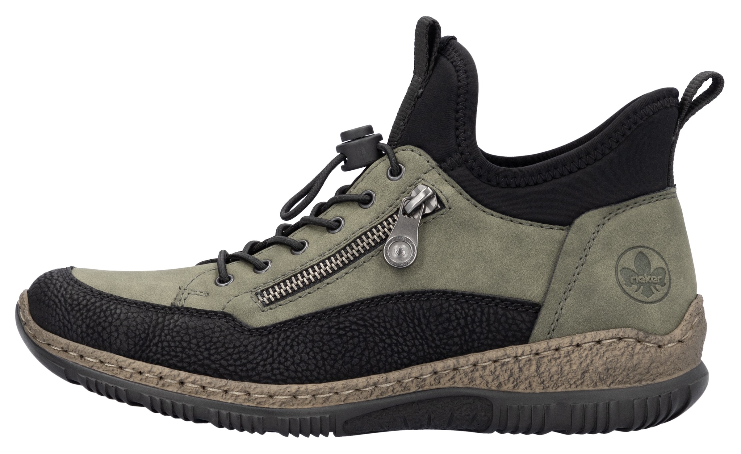 Rieker Slip-On Sneaker, Schlupfschuh, Freizeitschuh mit Schnellverschluss