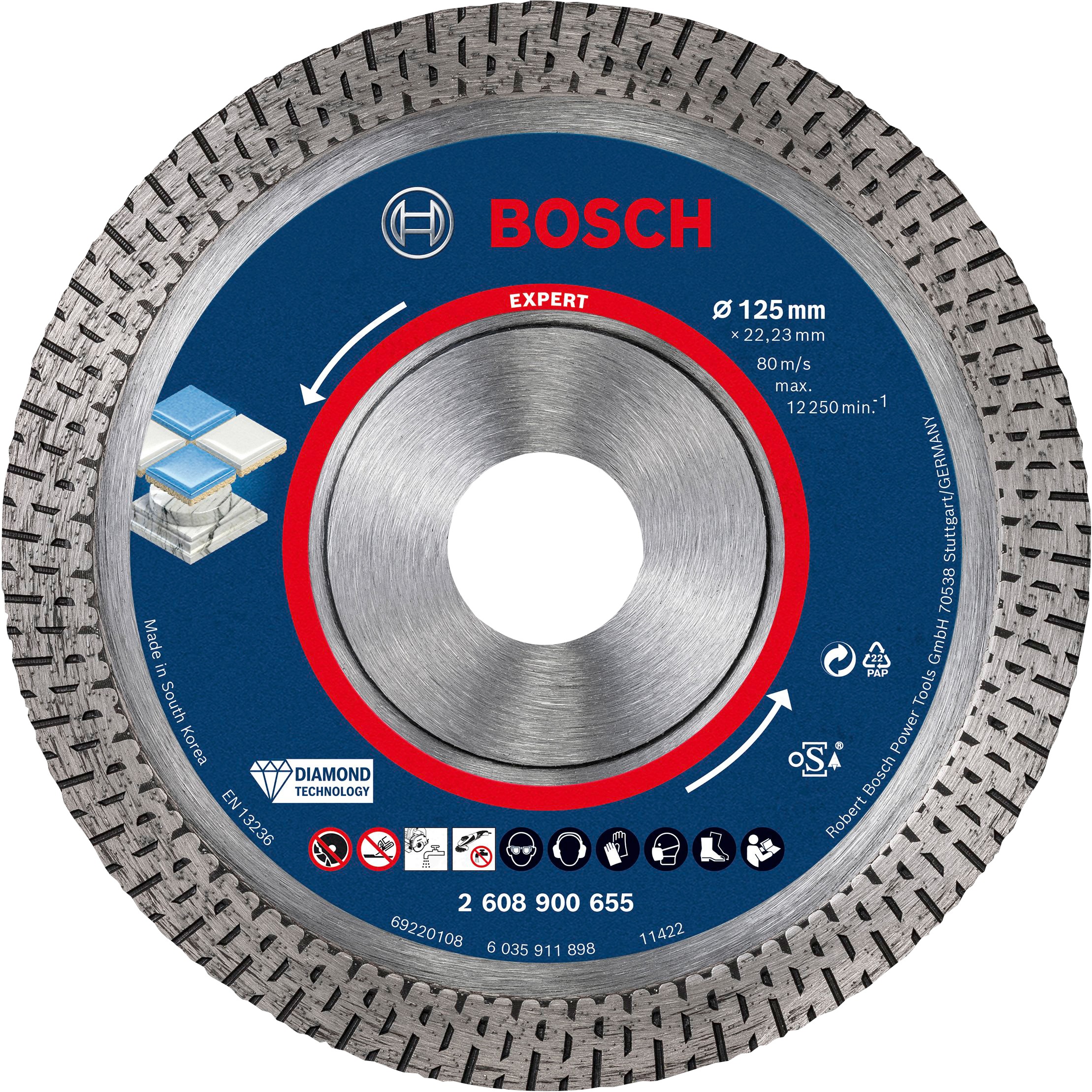Bosch Professional Diamanttrennscheibe »Expert HardCeramic«, (1 tlg.),  22,23 x 1,4 x 10 mm bestellen | BAUR