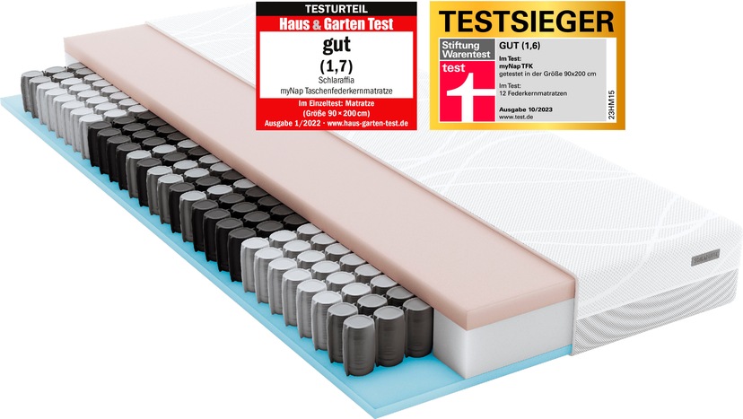 Taschenfederkernmatratze »Matratze myNap TFK, Matratze in 90x200 cm und weiteren...