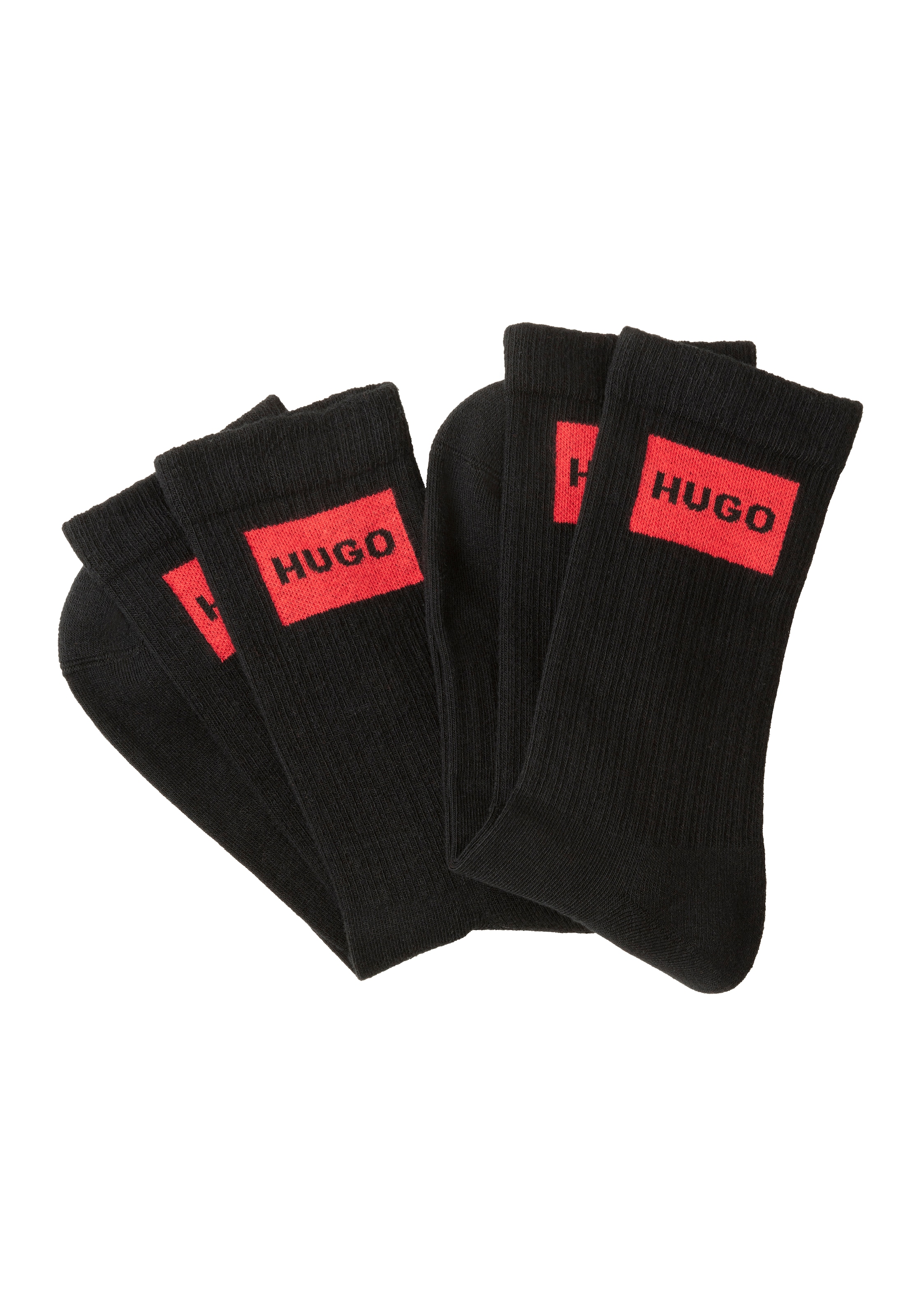 HUGO Underwear Freizeitsocken »2P QS RIB LABEL CC« (P...