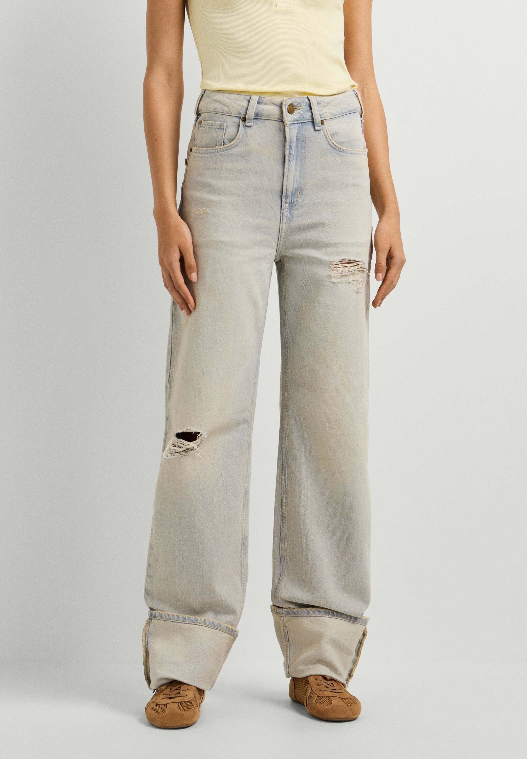Pepe Jeans Straight-Jeans »straight leg jeans EDEN HW STRAIGHT BEIGE TONE«
