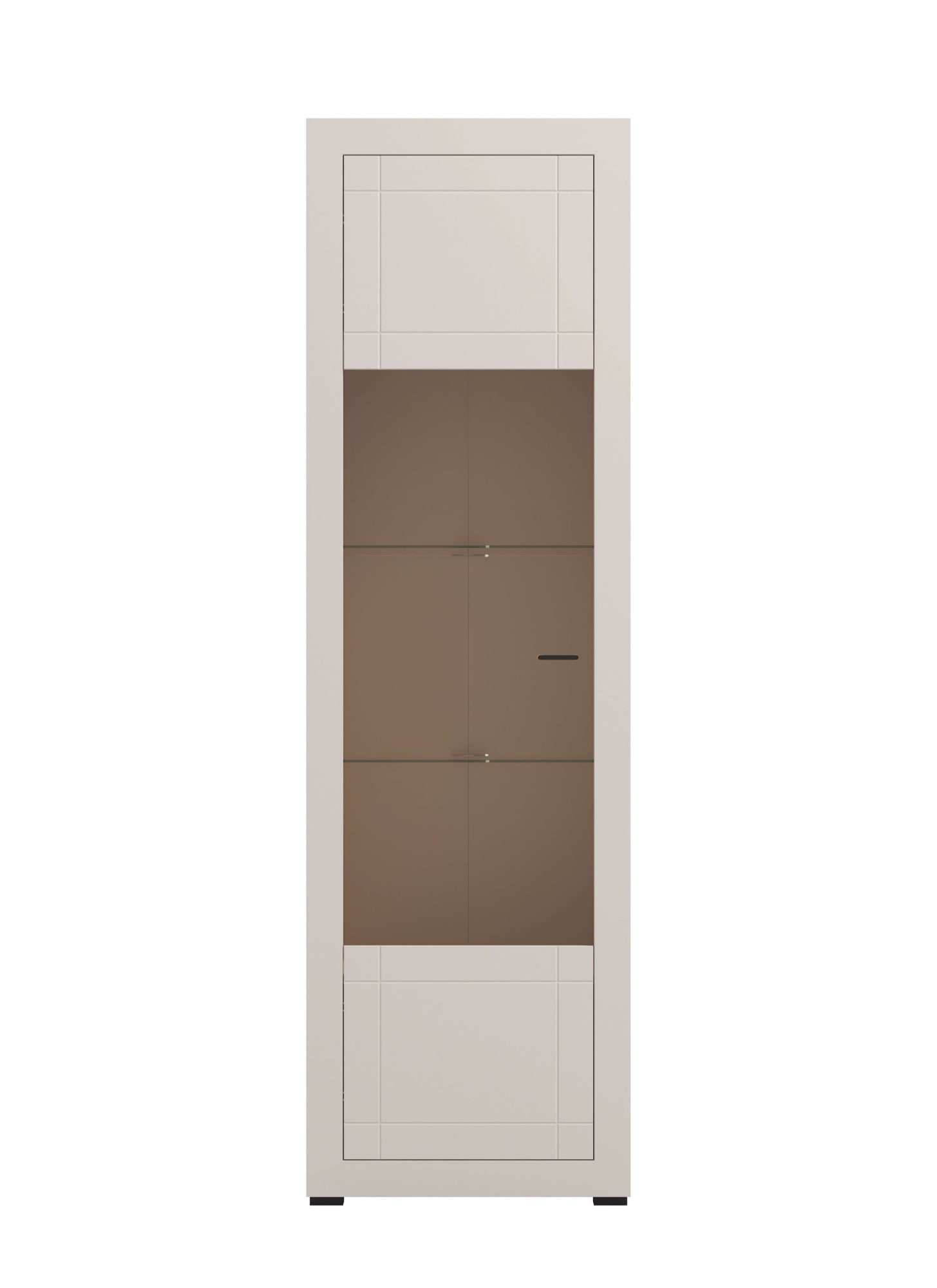 Home affaire Vitrine »Essex Vitrinenschrank, Glasschrank, Standvitrine, Highboard/Sideboard« Präzise Heißfolienprägung, Metallgriff, Eleganter Glasboden