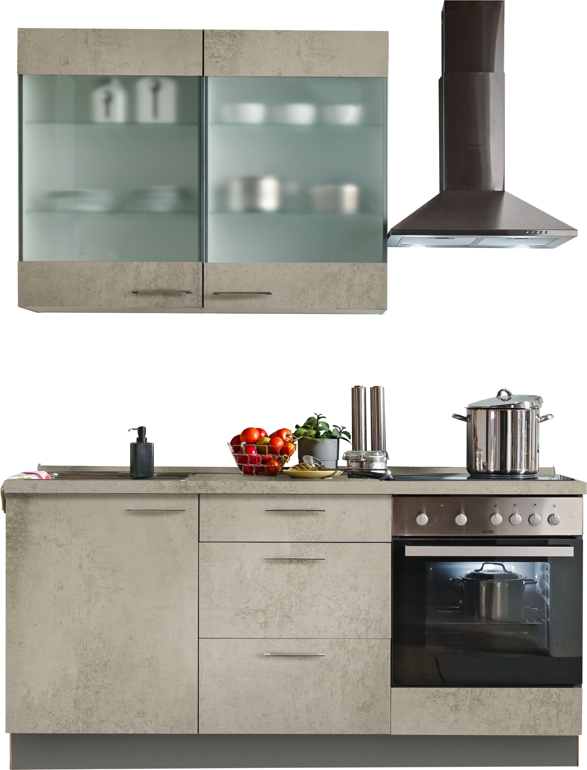 KOCHSTATION Küche "Trea" vormontiert, wahlweise mit E-Geräten, Stellbreite günstig online kaufen