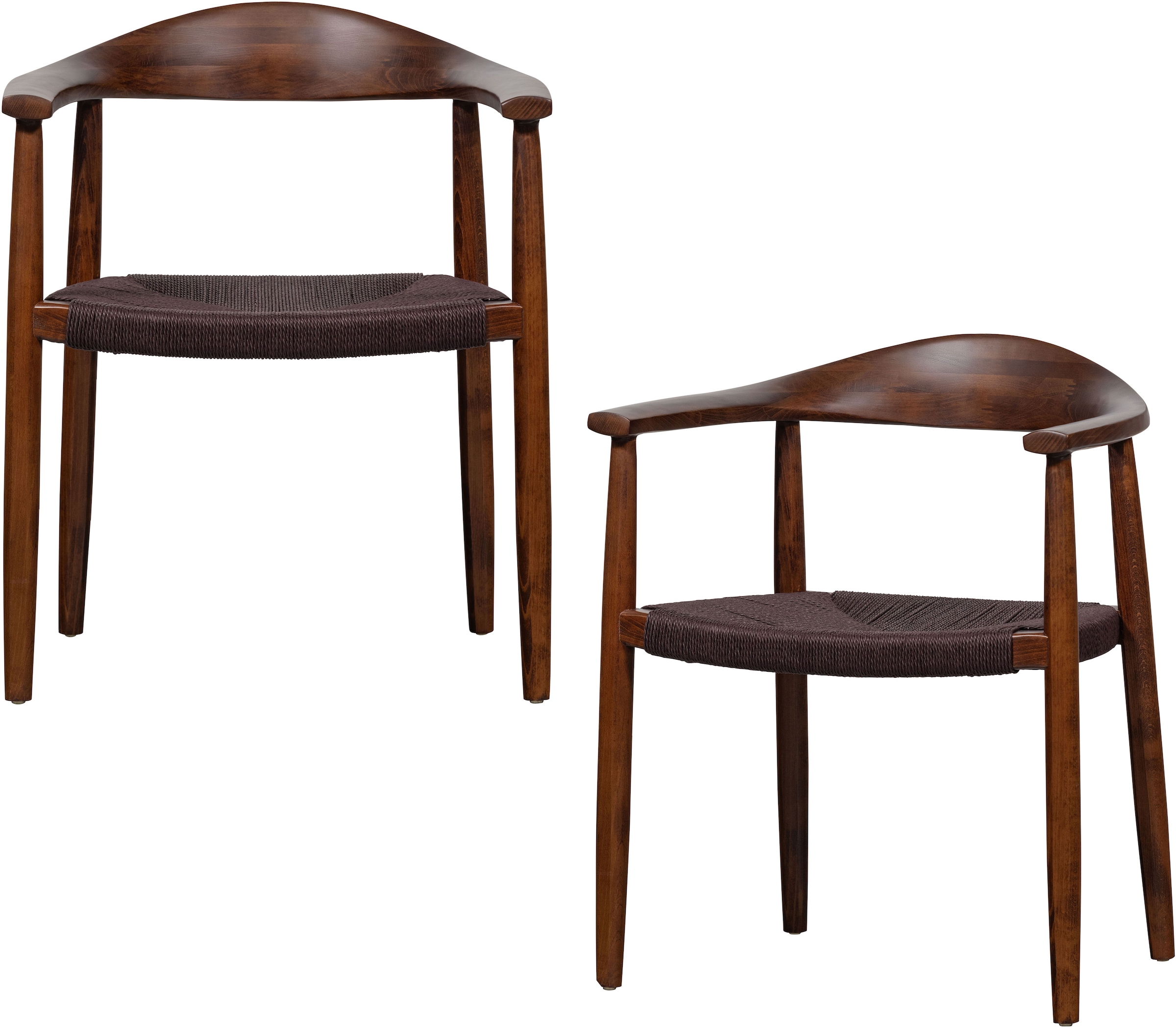 WOOOD Esszimmerstuhl "Embrace aus Buchenholz mit Geflechtsitz H 76 x B 64 c günstig online kaufen